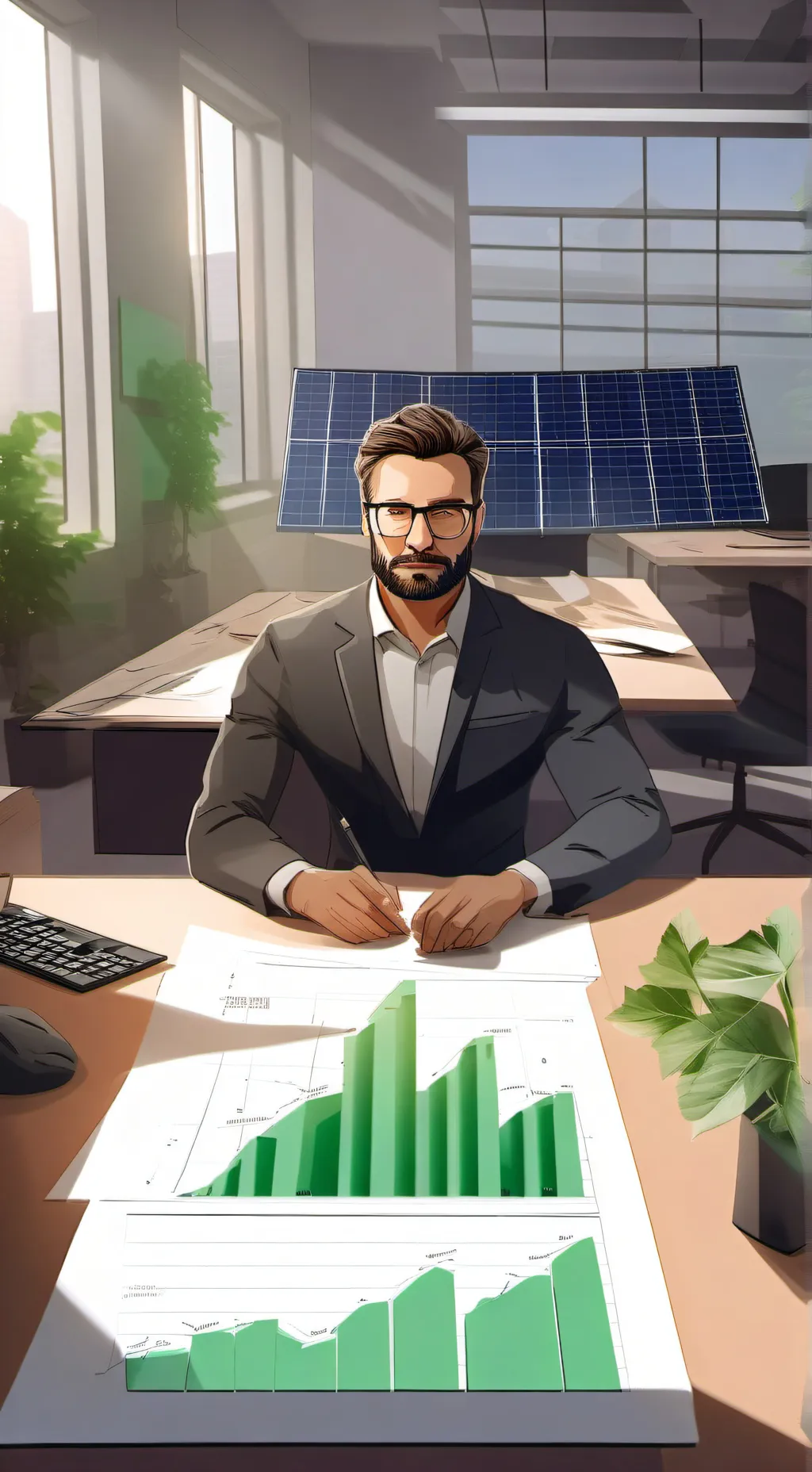 ai character: The Green Tycoon background