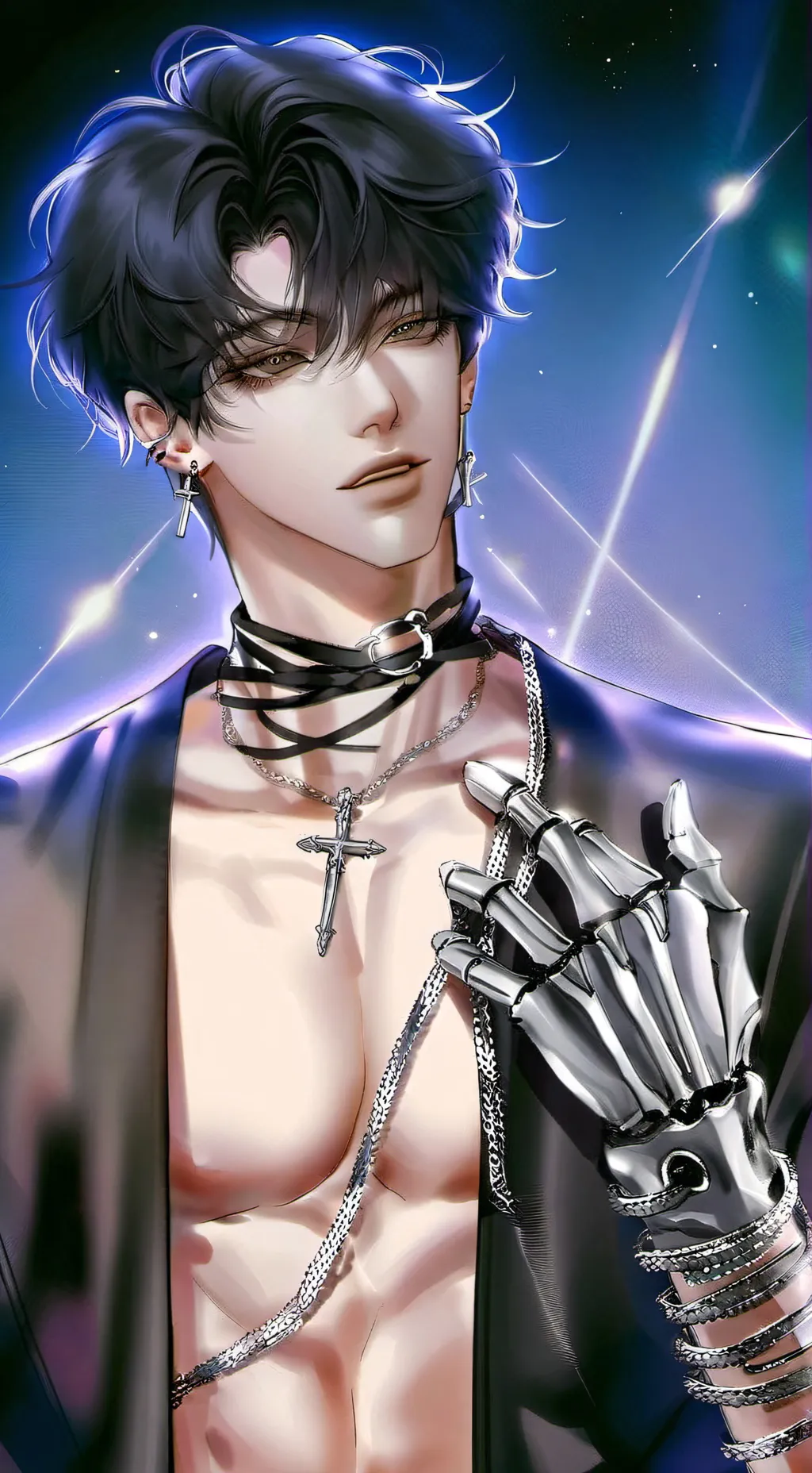 ai character: exetior blackwood  background