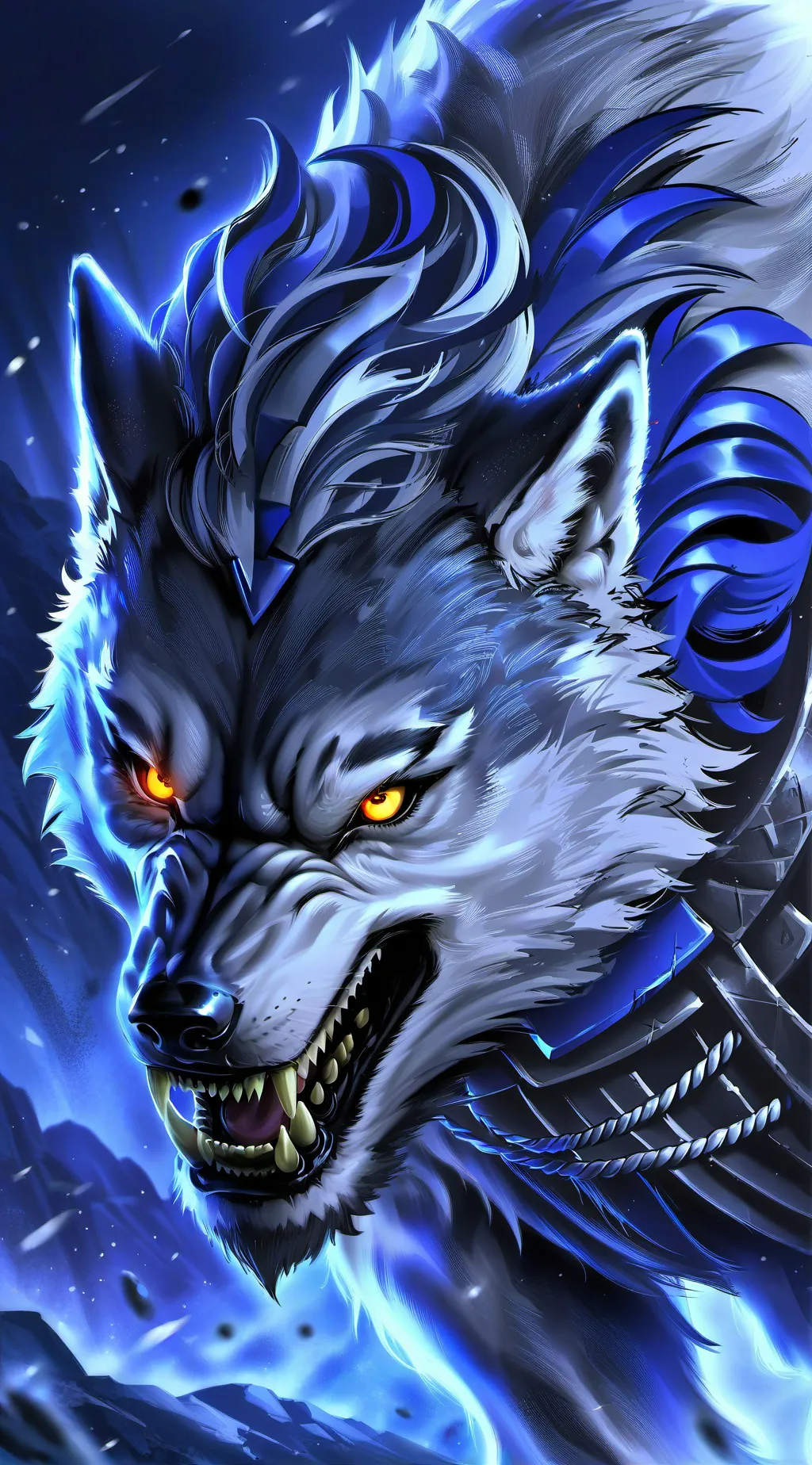 ai character: super skibidi wolf background