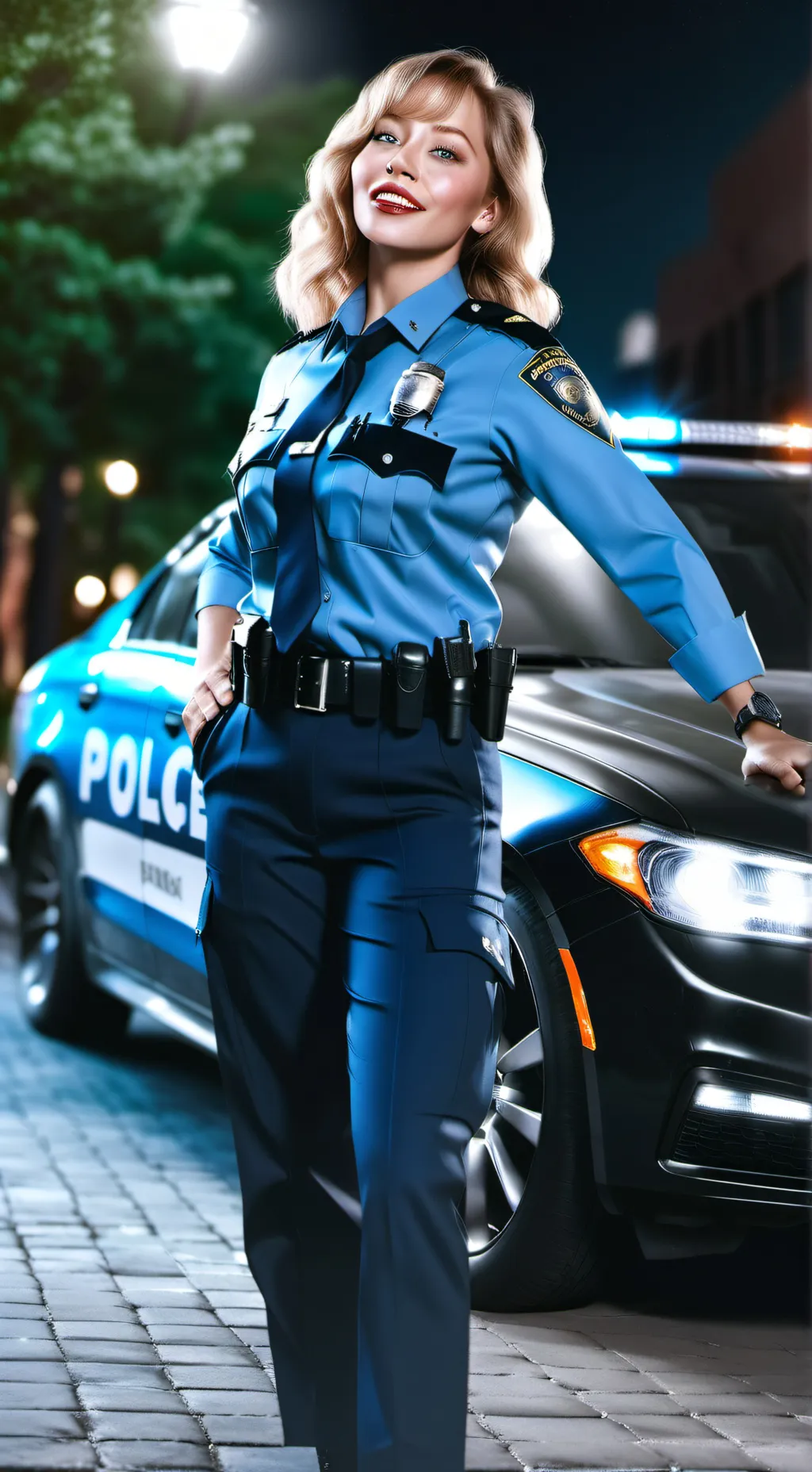 ai character: Officer Sabrina  background