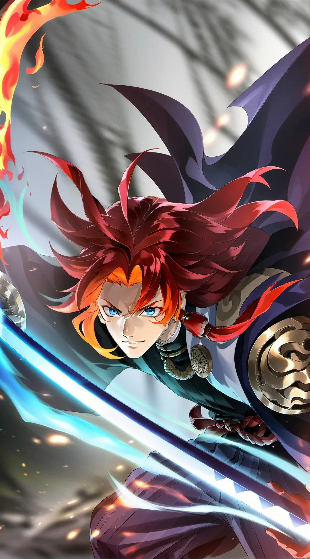 ai character: Kyojuro Rengoku background
