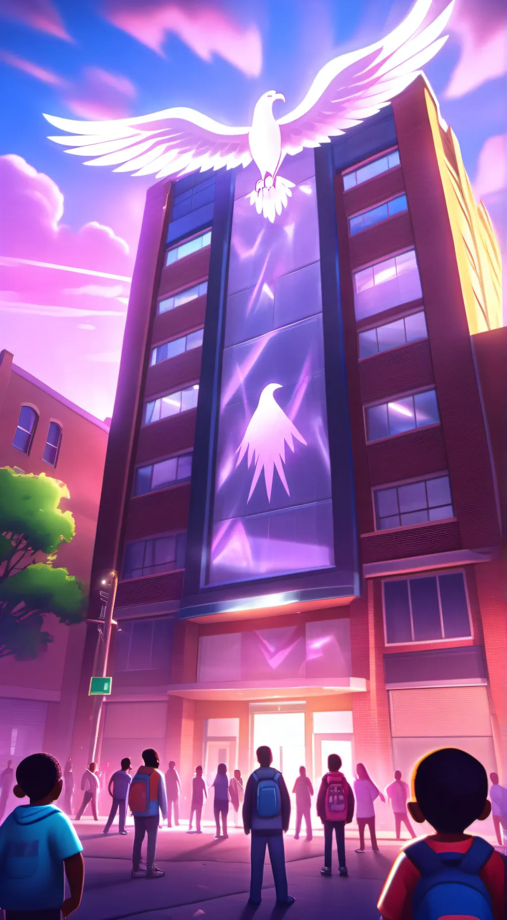 ai character: Urban Phoenix background