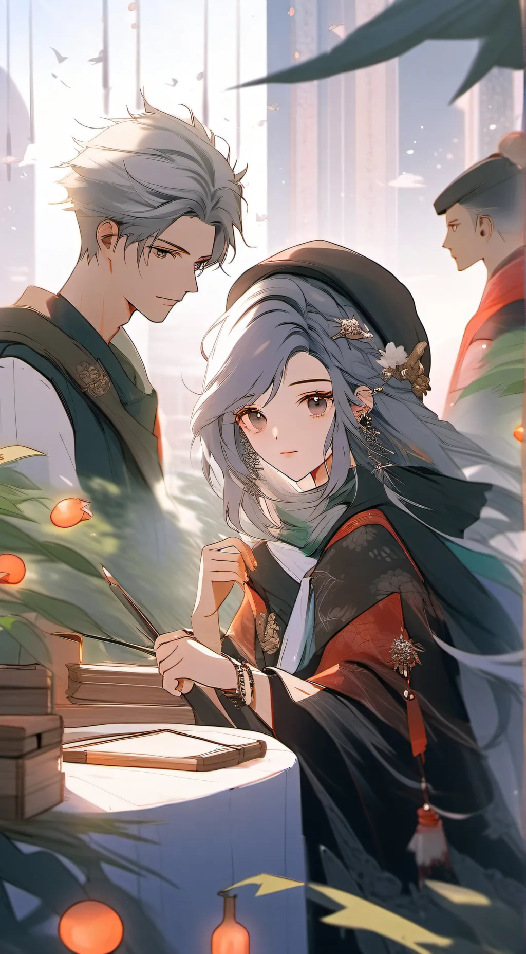 ai character: Alessandro  e Luci background