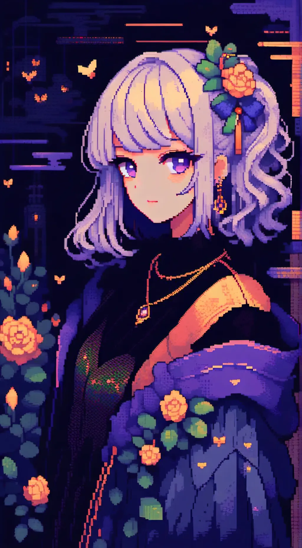 ai character: Chica virtual  background