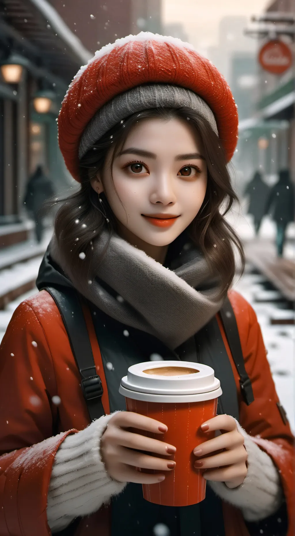 ai character: ☃️Miley❄️ background