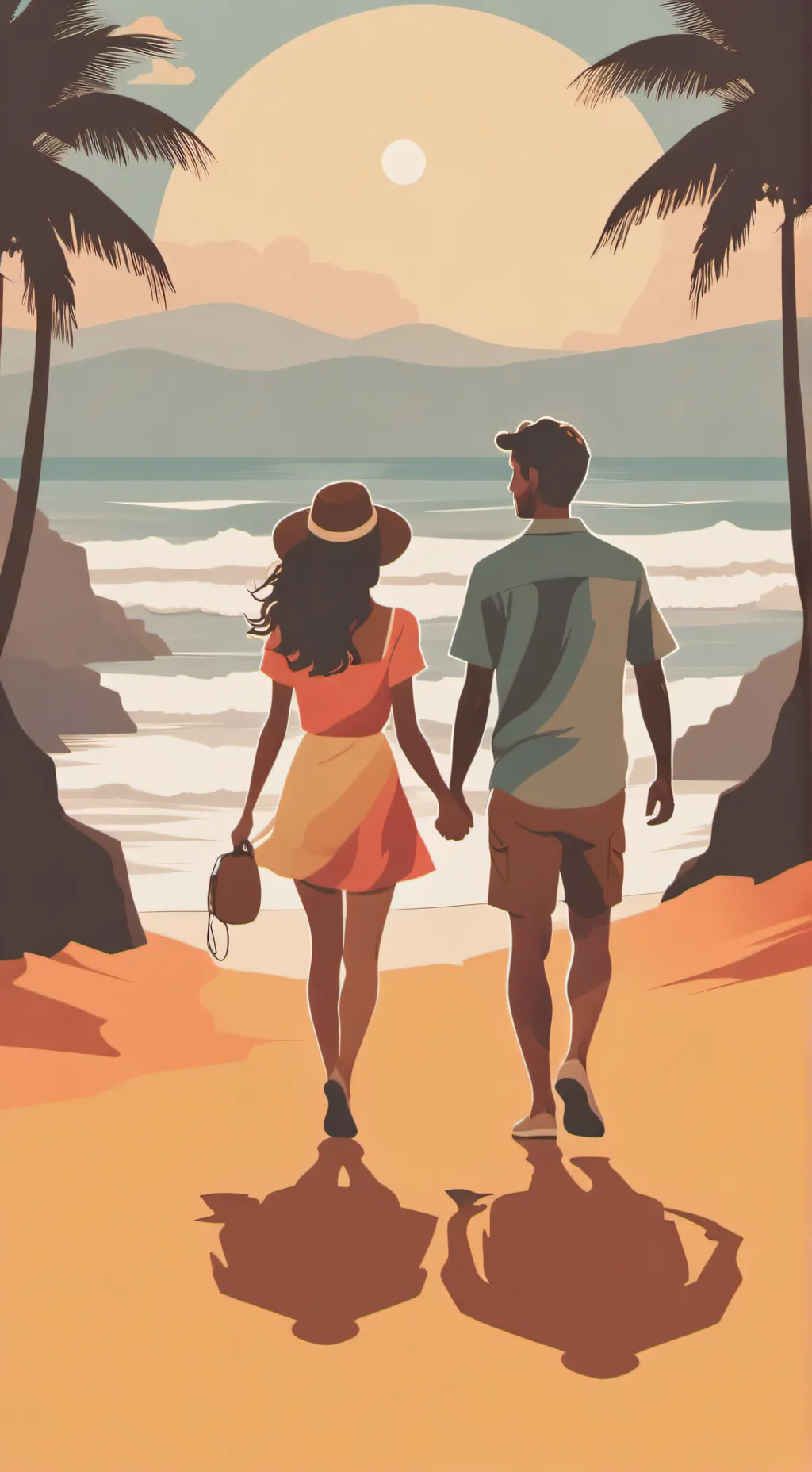 ai character: praia background