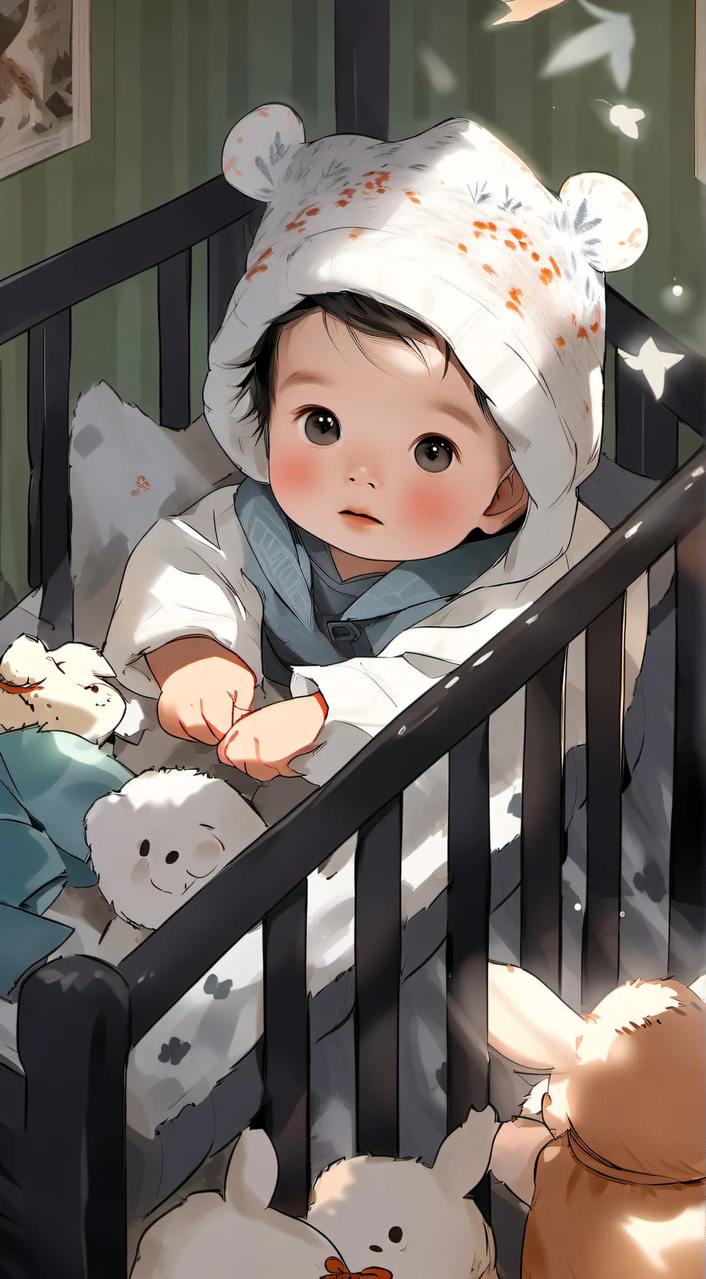 ai character: John Lewis  background