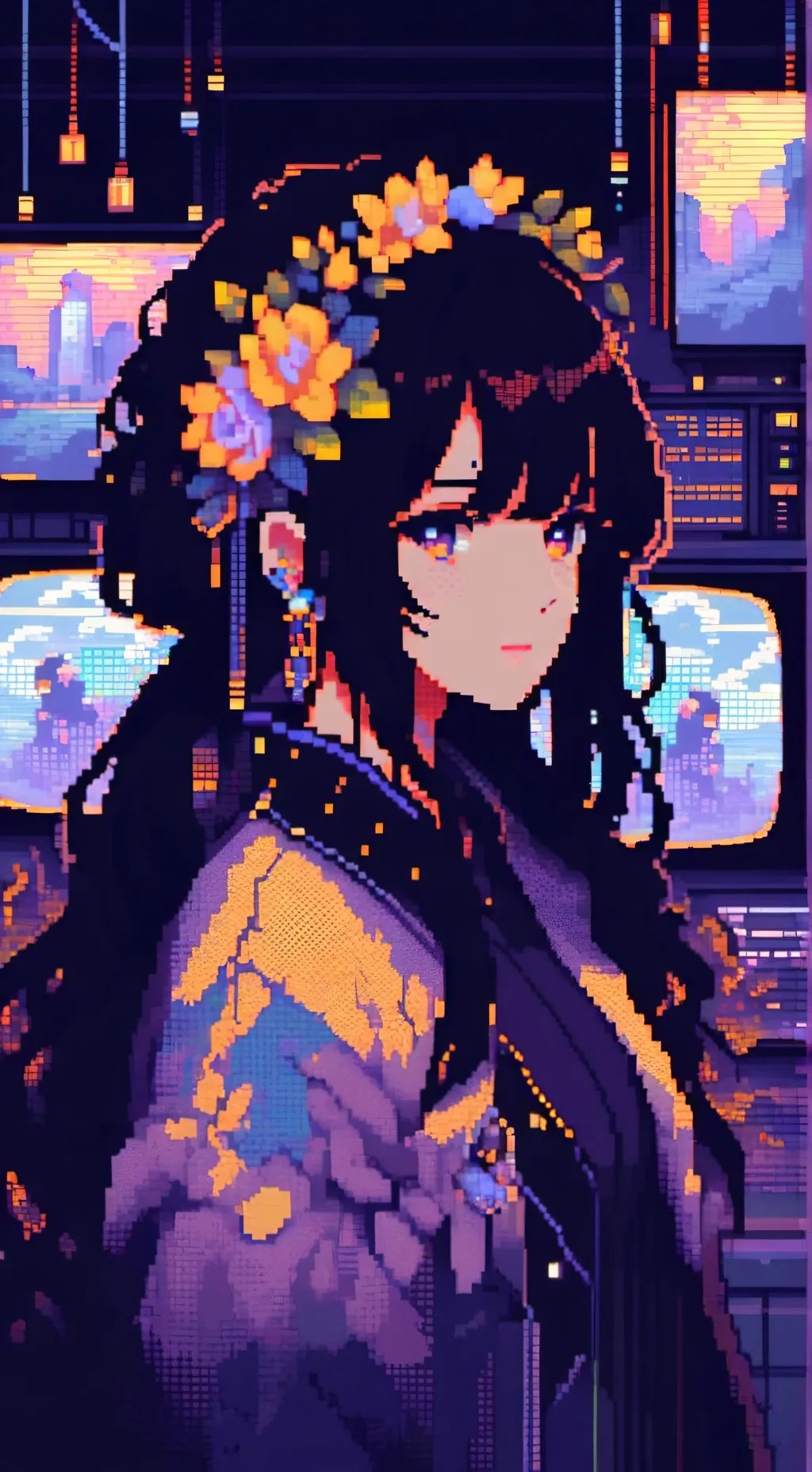 ai character: Titan tvwoman  background