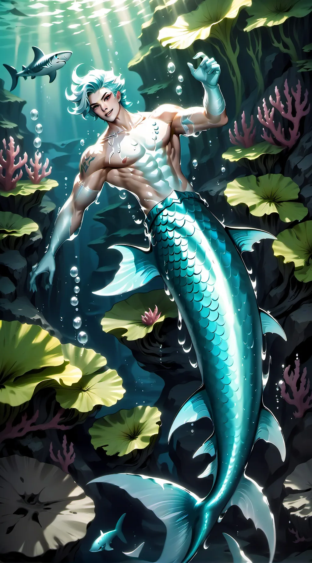 ai character: Merman background
