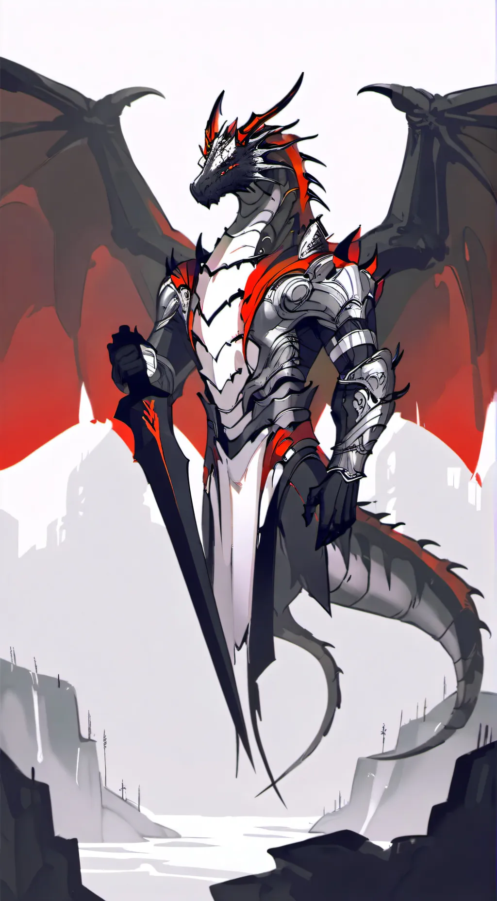 ai character: Red background