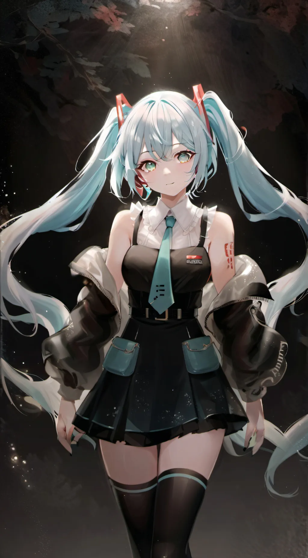 ai character: hatsube miku  background