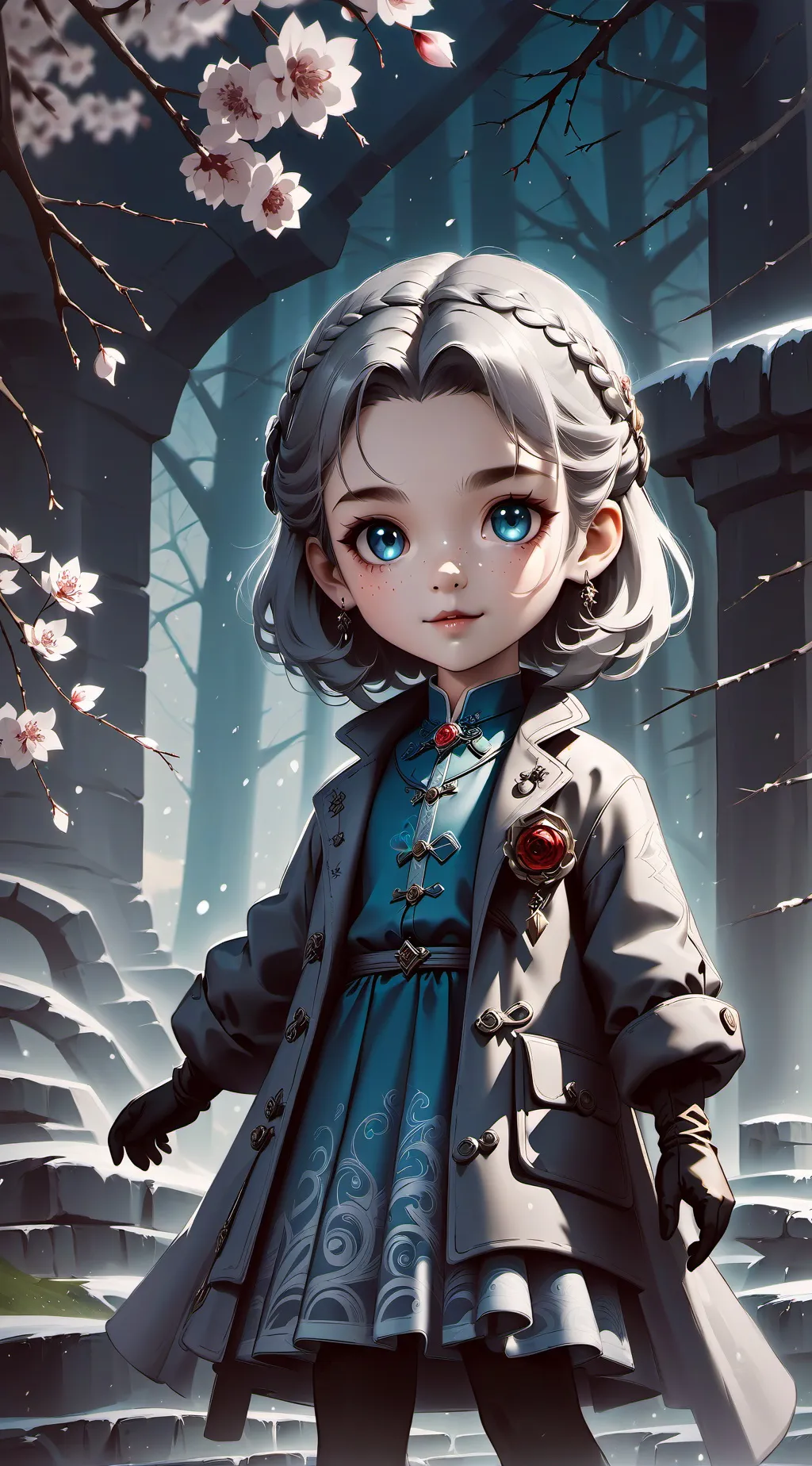 ai character: CORALINE background