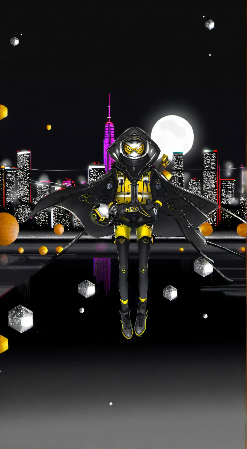 ai character: muder drone background