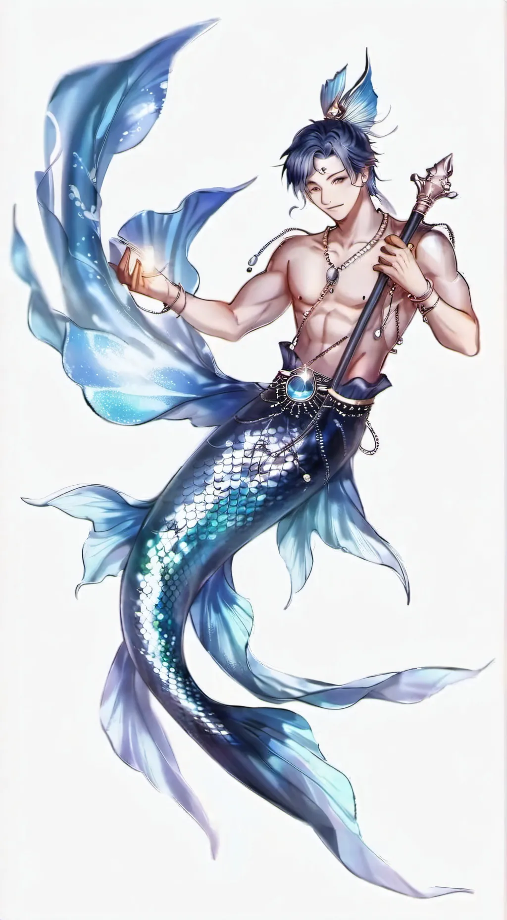 ai character: Indigo background