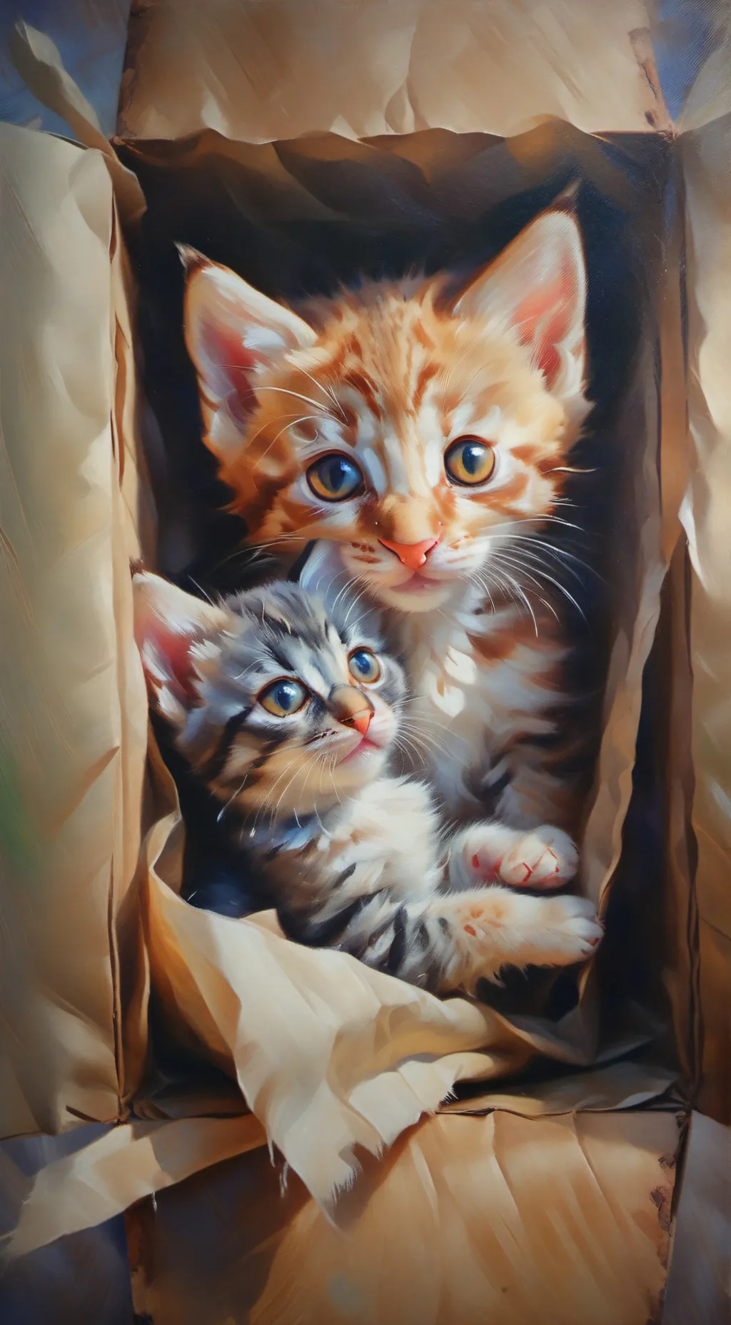 ai character: gatitas abandonado background