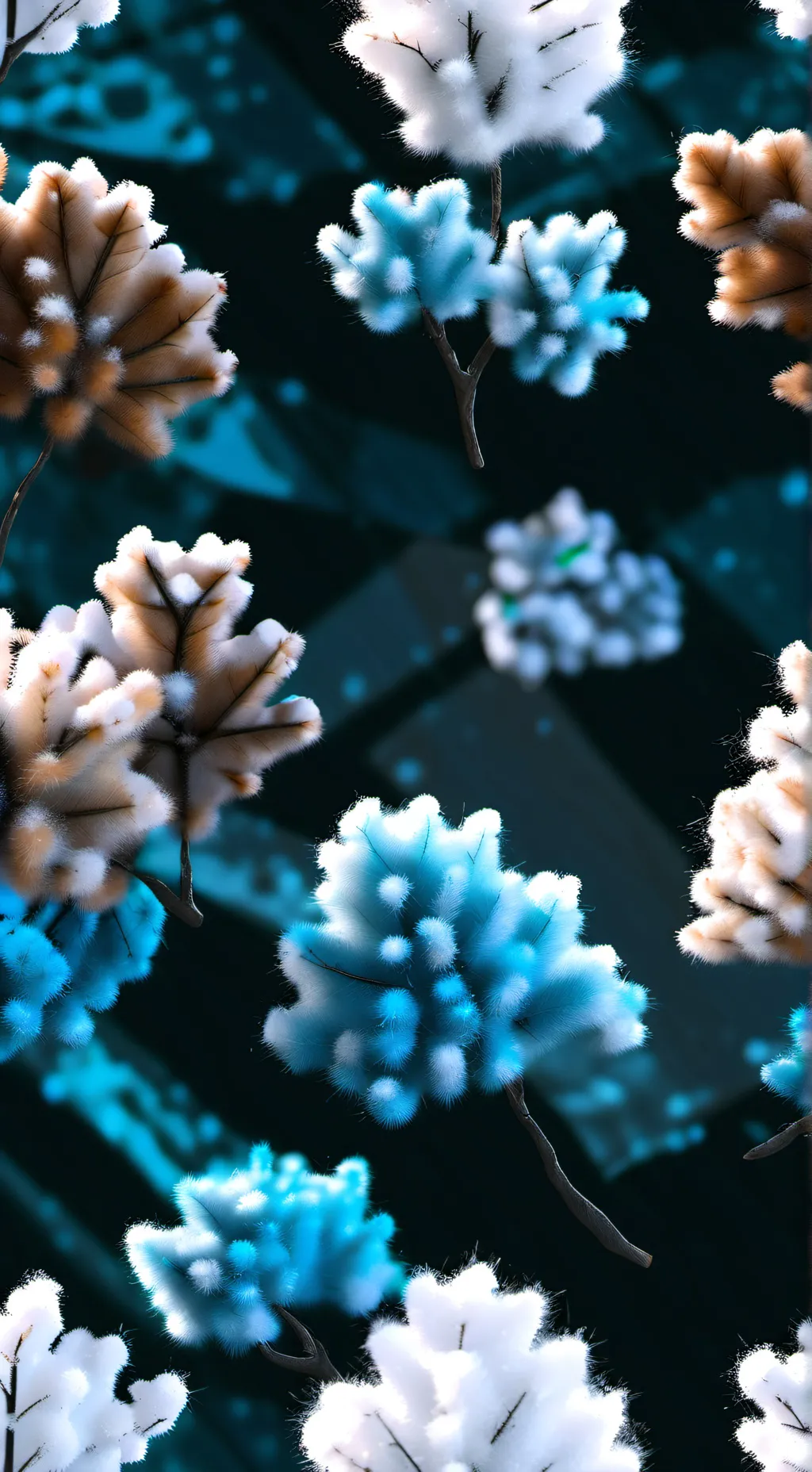 ai character: fur flower background