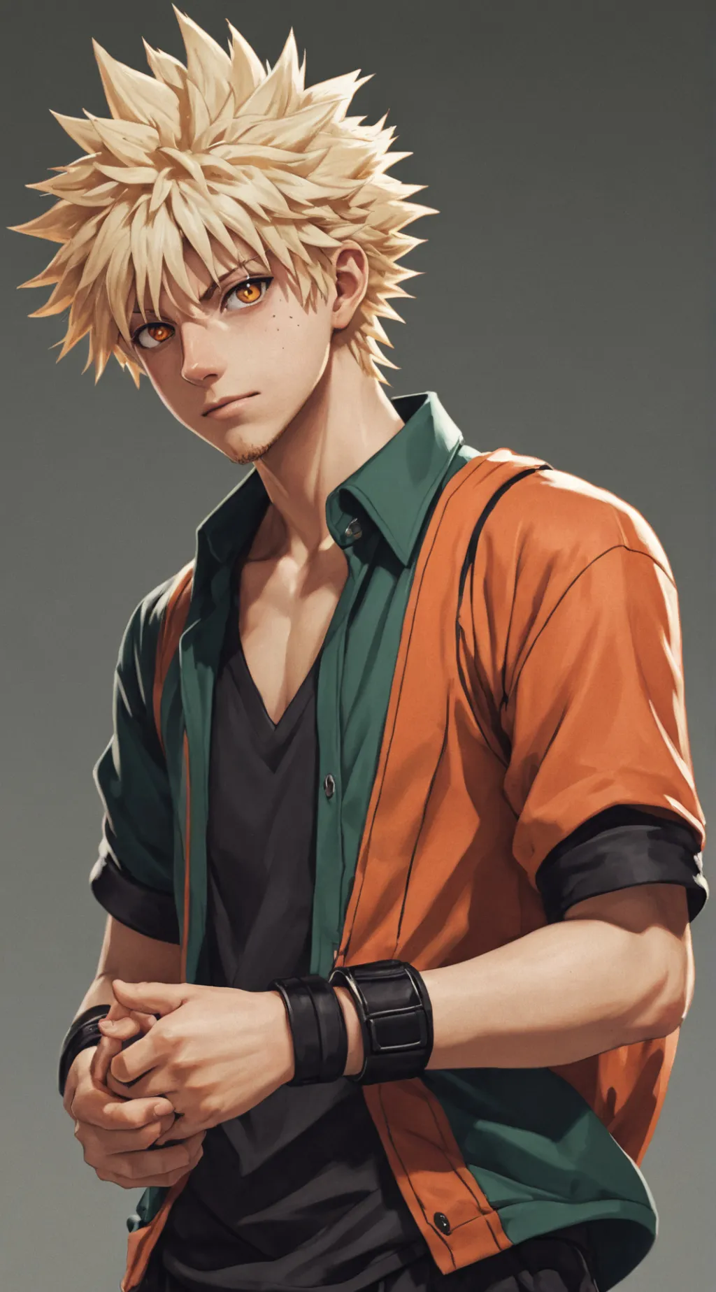 ai character: Katsuki Bakugo background