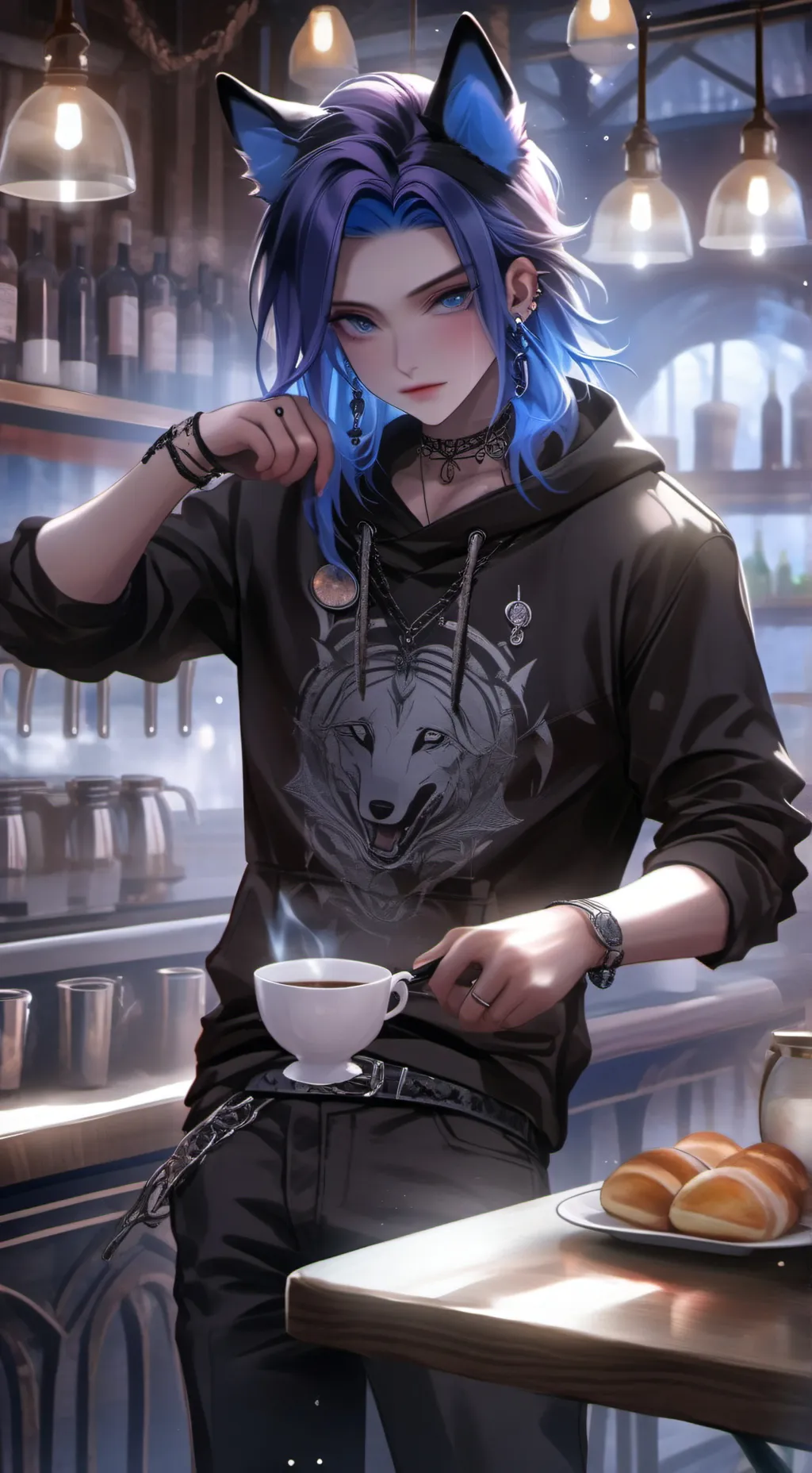 ai character: Vortex background