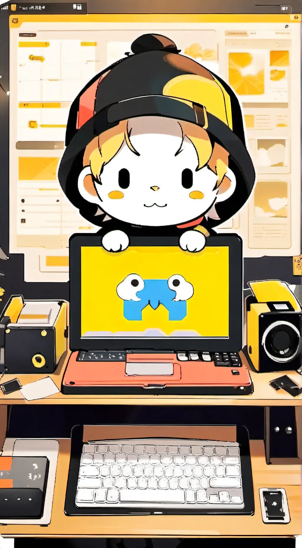 ai character: Mr fun computer background