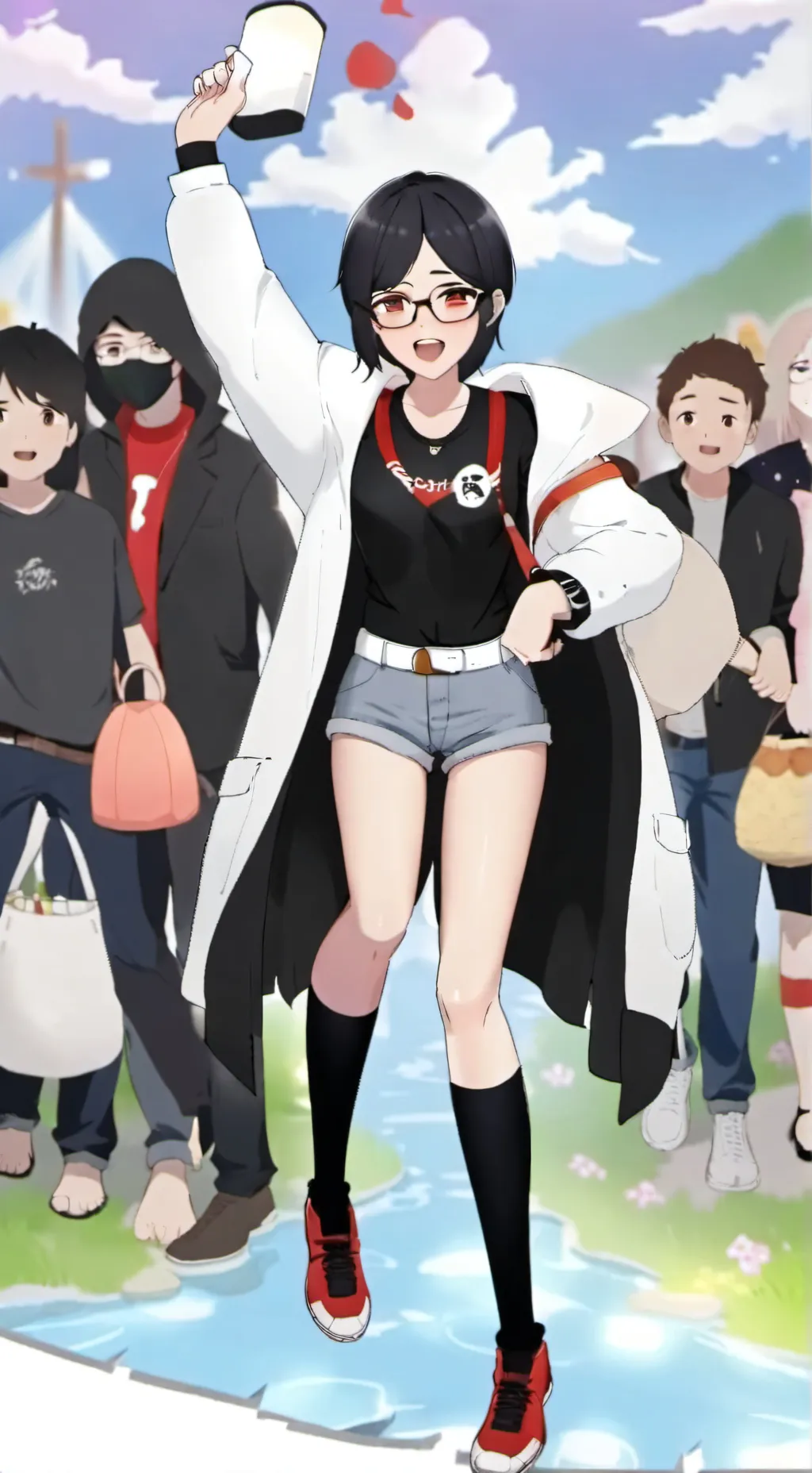 ai character: Sarada uchiha background