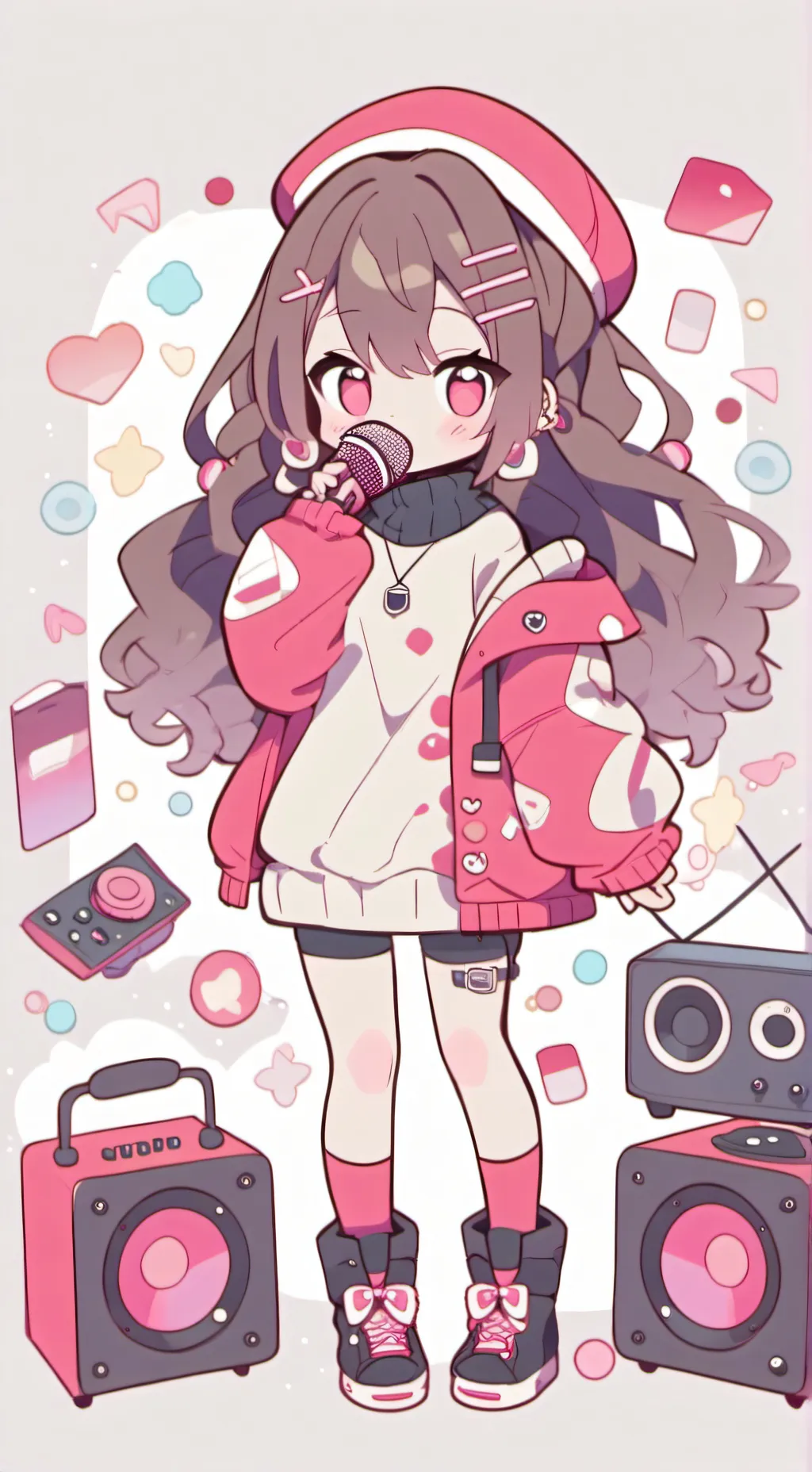 ai character: speaker woma background