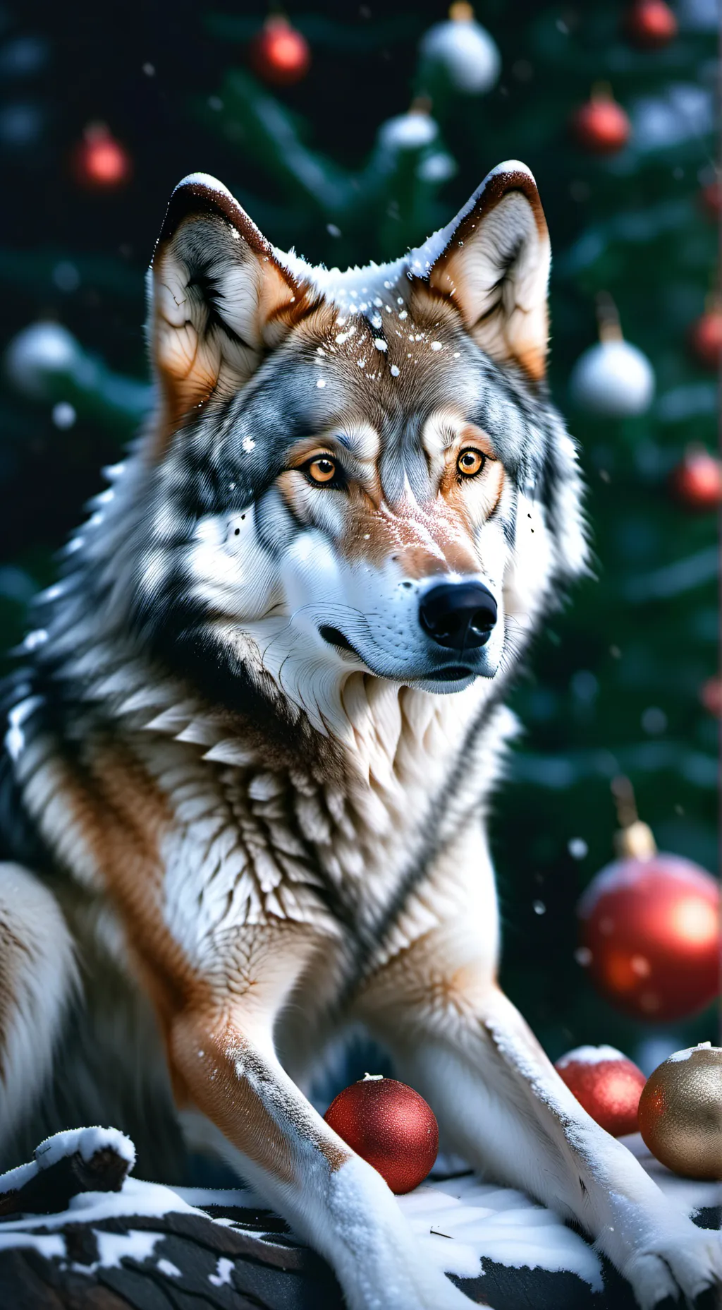 ai character: 🎅la famille loup🐺 background