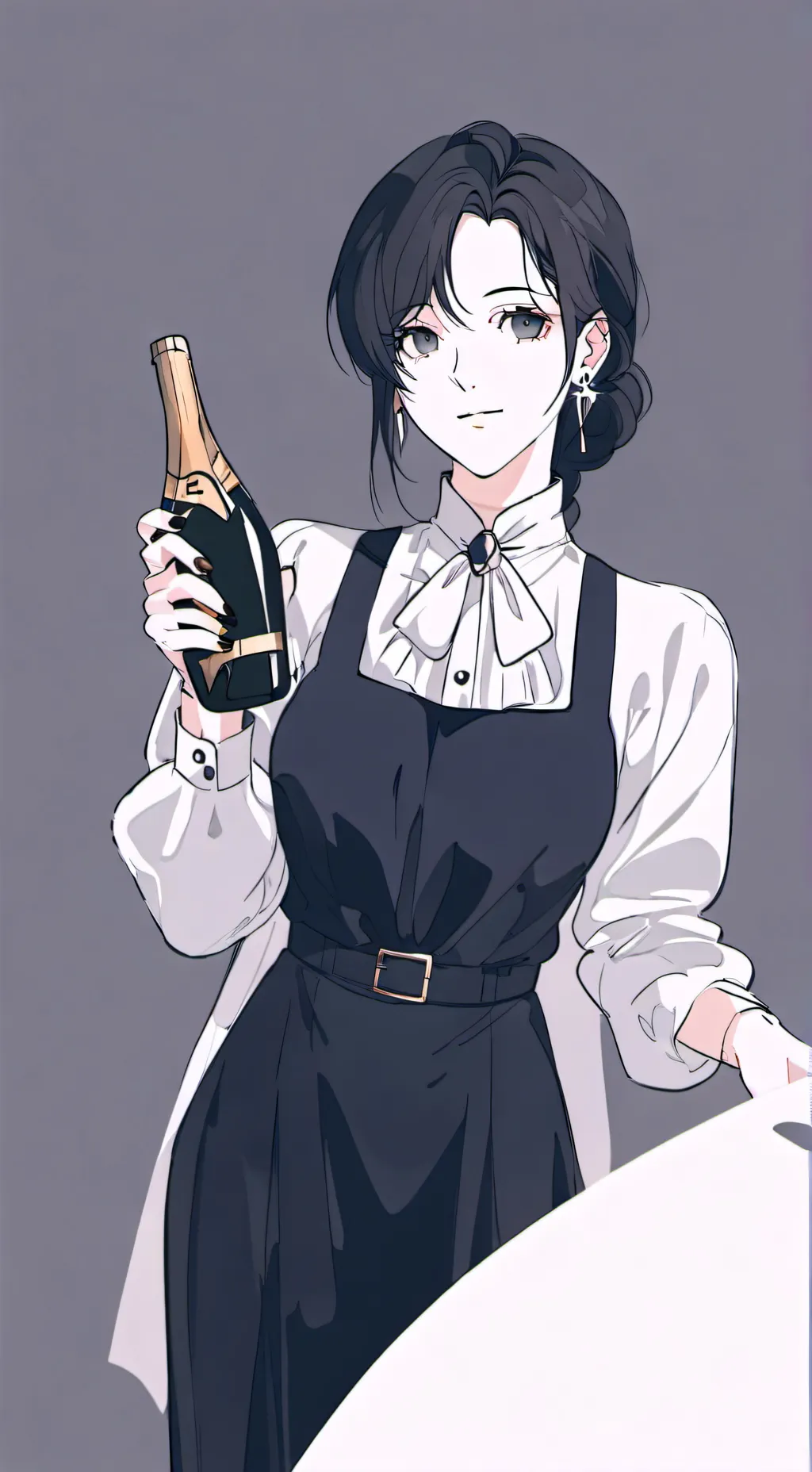 ai character: bartender mujer  background