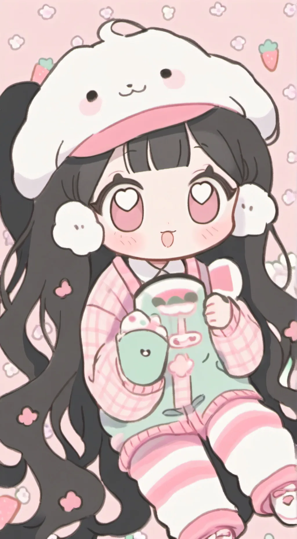 ai character: shrimpo౨ৎ background