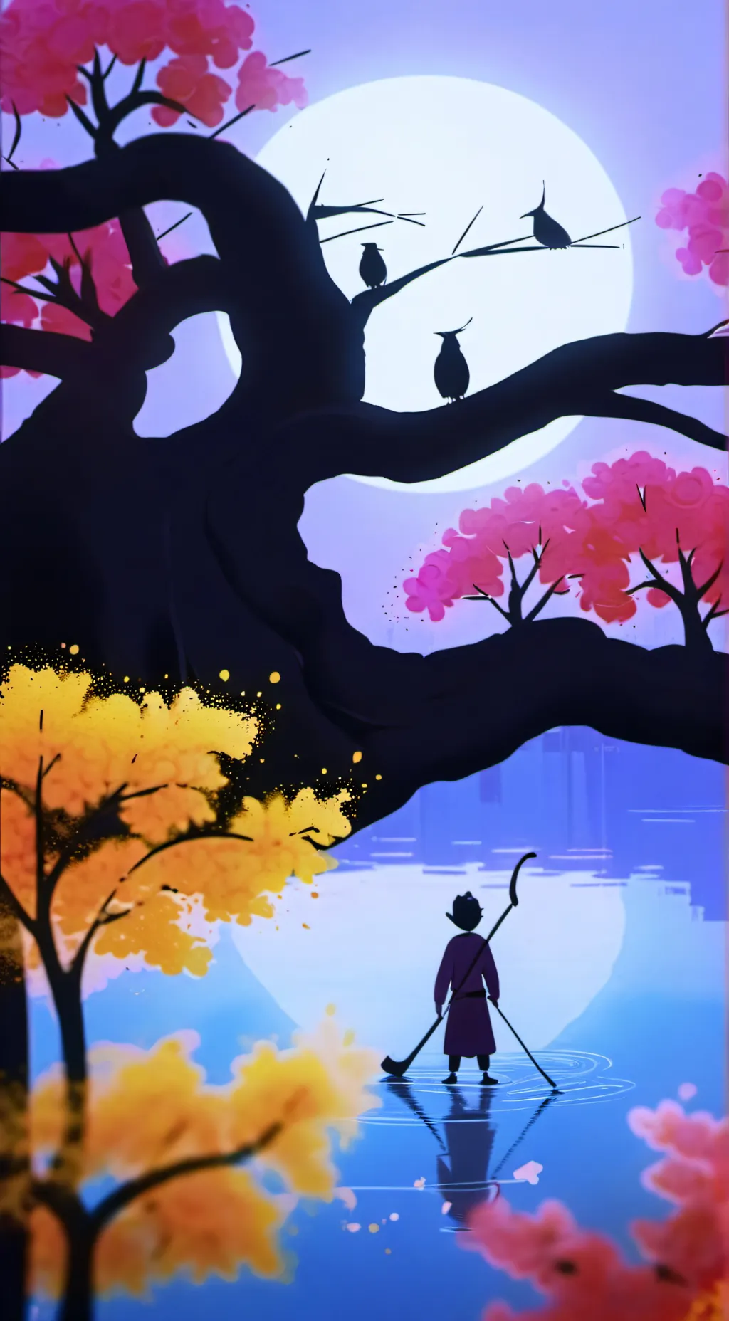 ai character: Black's new smile  background