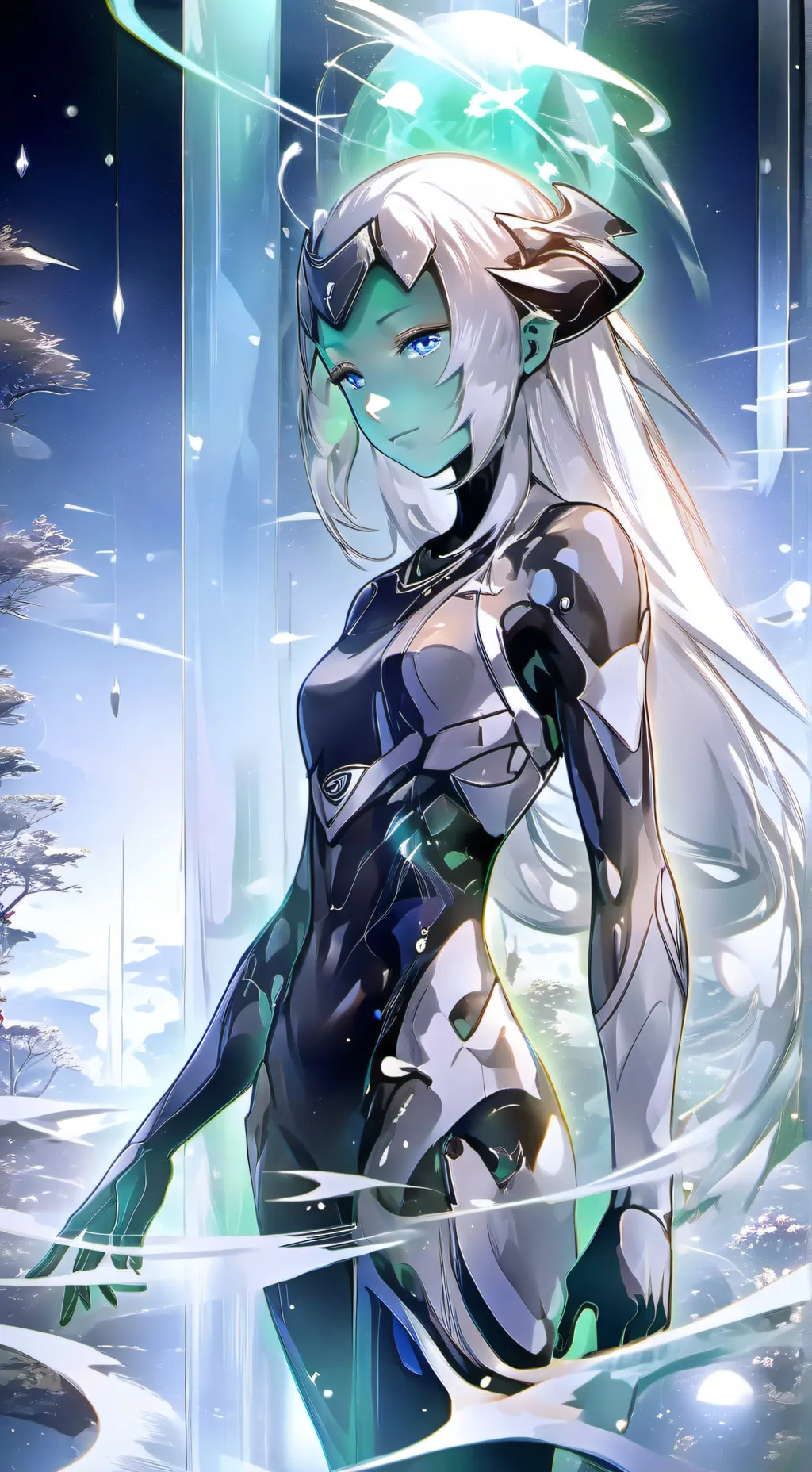 ai character: Dawn background