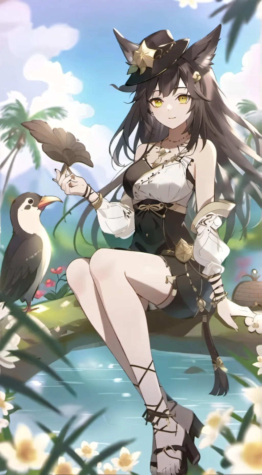 ai character: hermana de black  background