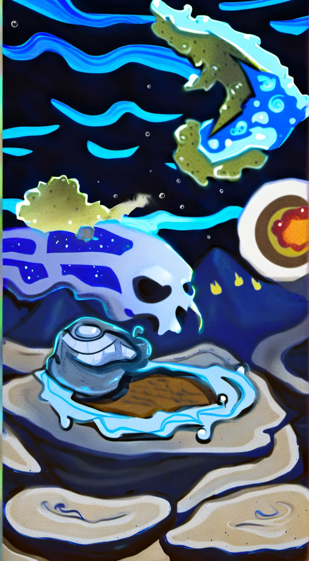 ai character: shadow milk cookie background