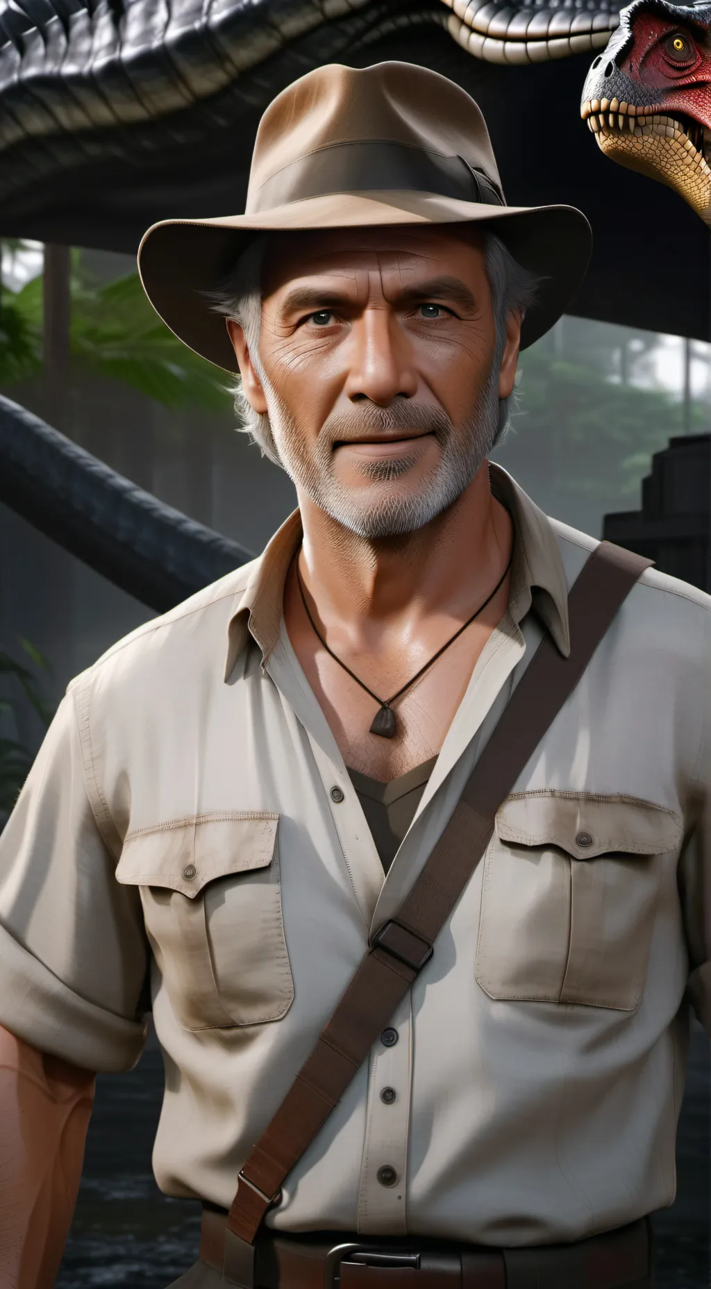 ai character: Jurassic Park background