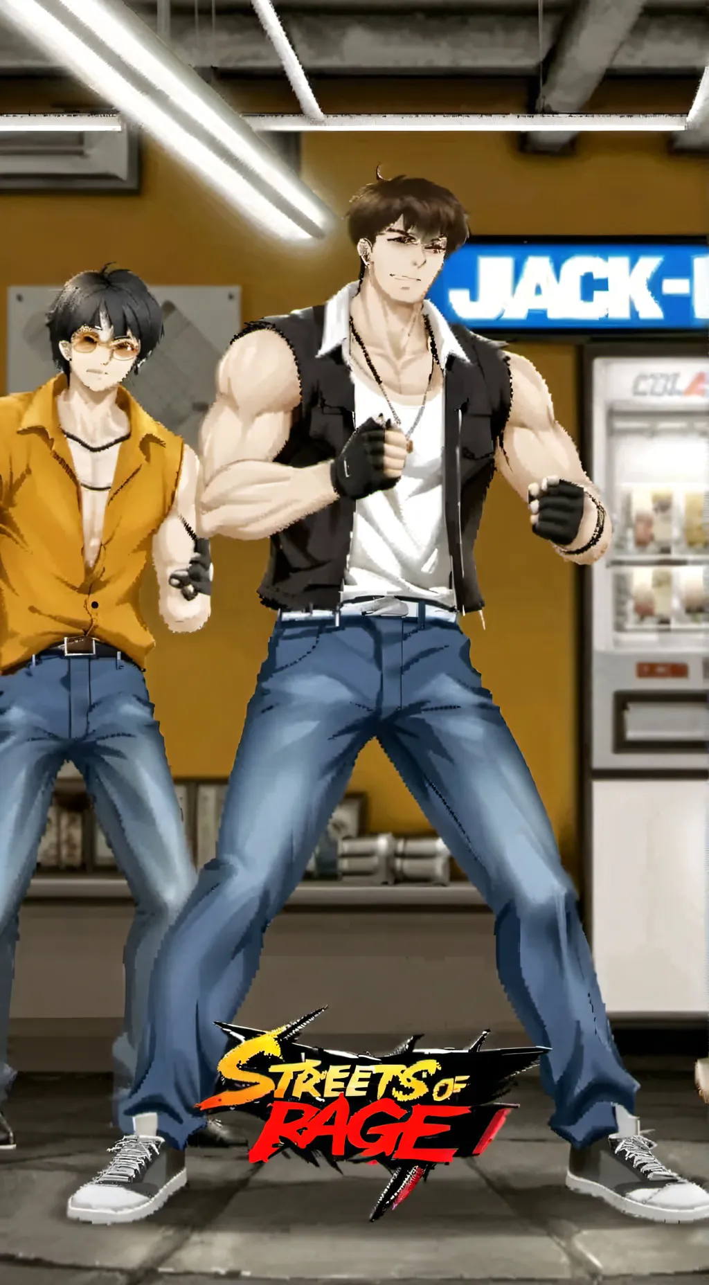 ai character:  streets of rage  background