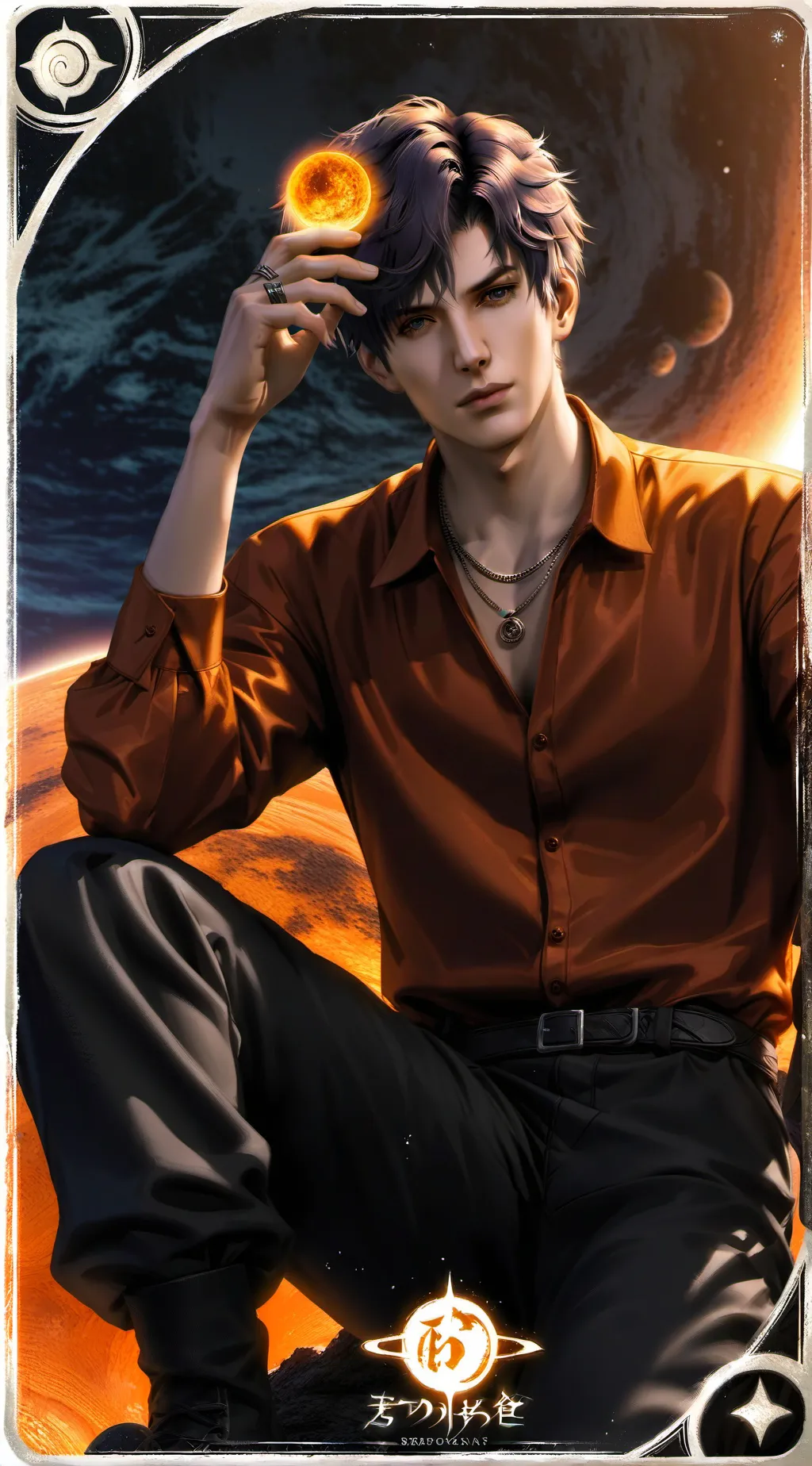 ai character: The Sun| young sun background