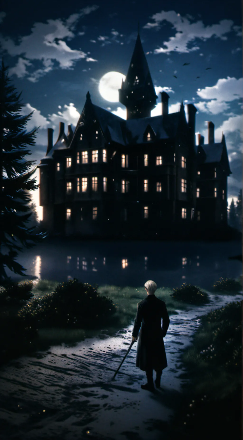 ai character: The Malfoy manor background