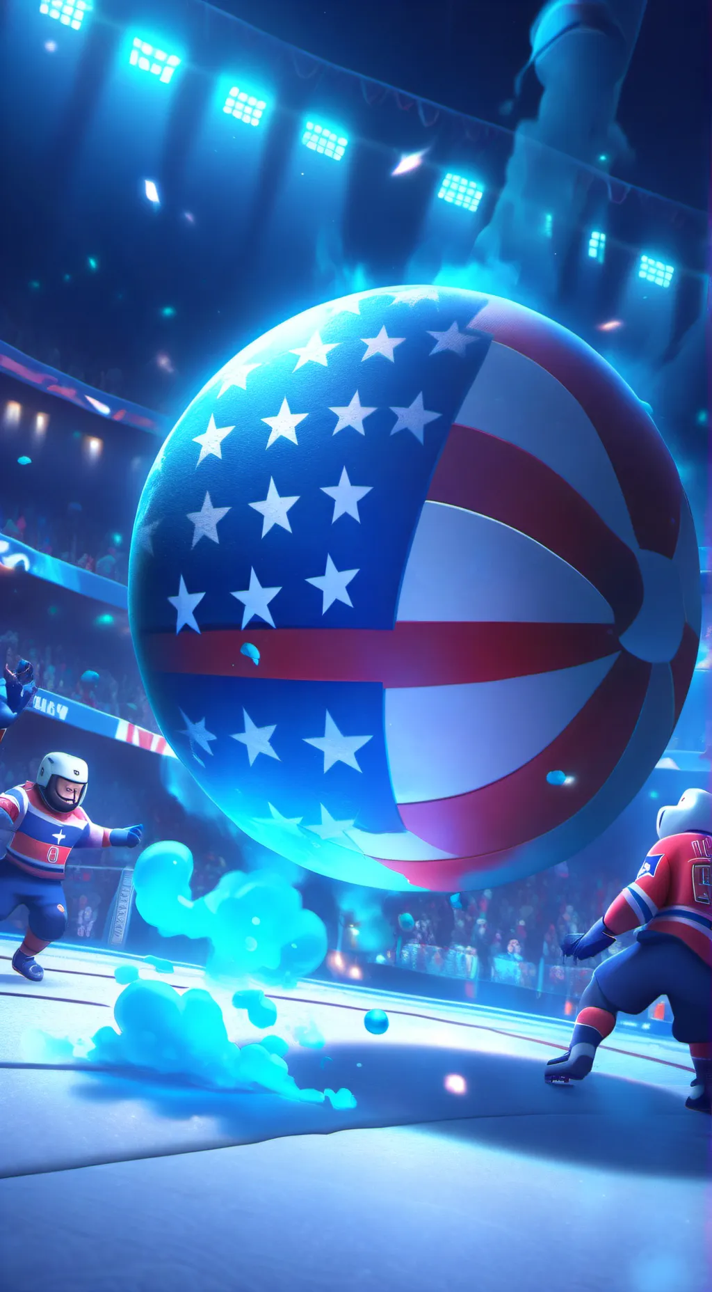 ai character: Usa Countryball background