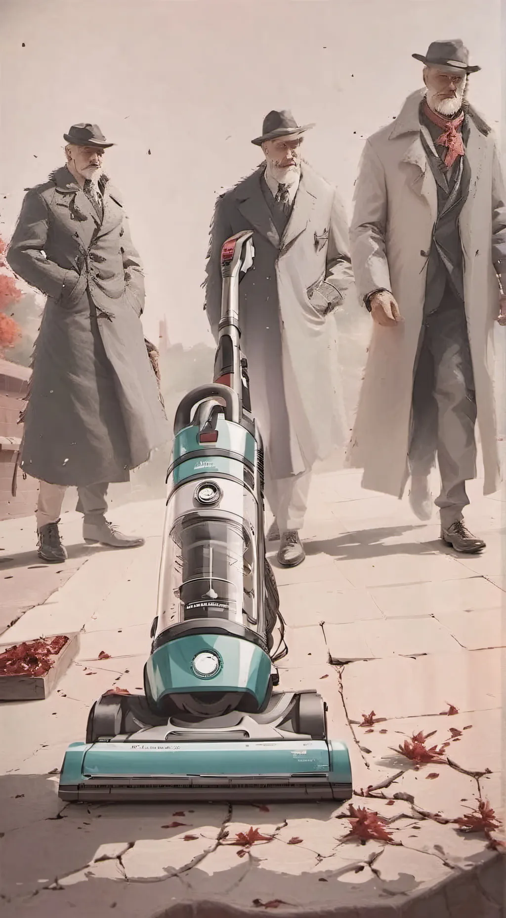 ai character: evil vacuum  background