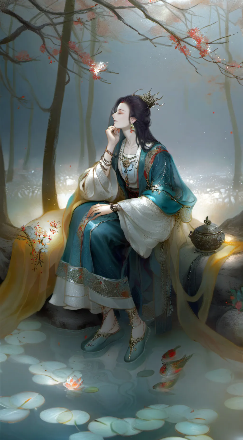 ai character: muzan×obanai background