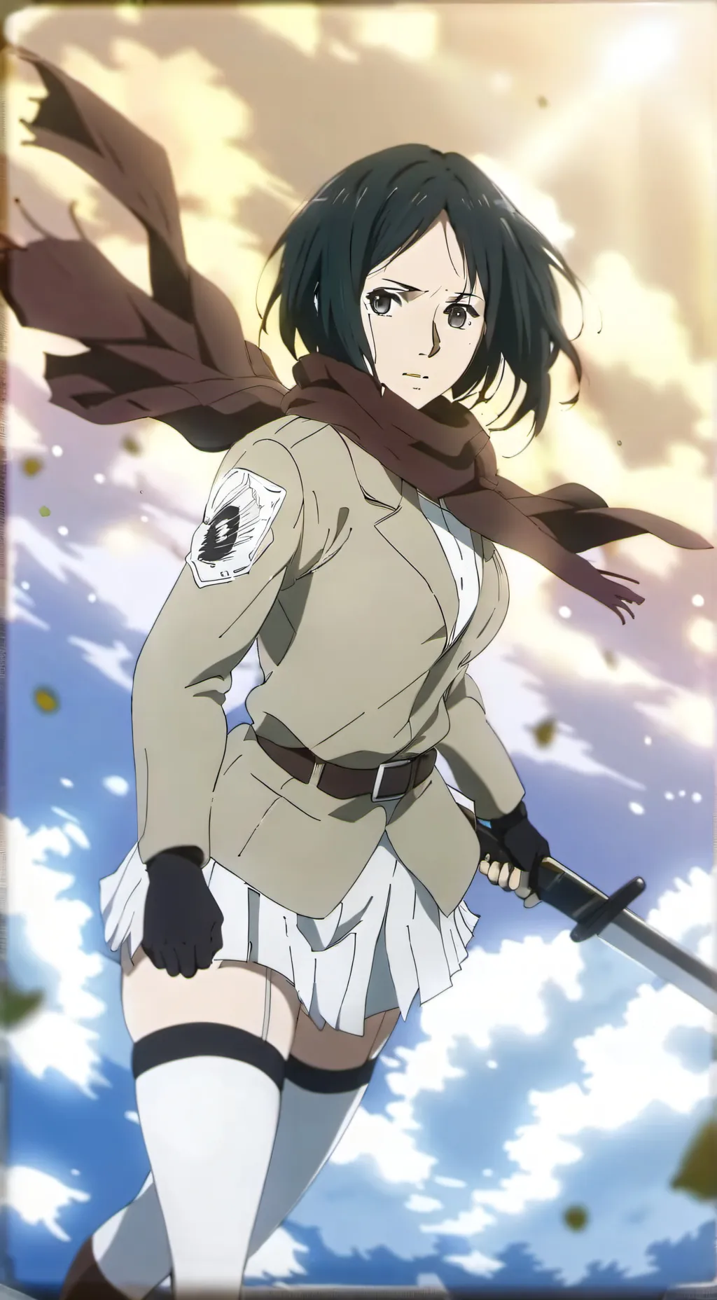 ai character: Mikasa  background
