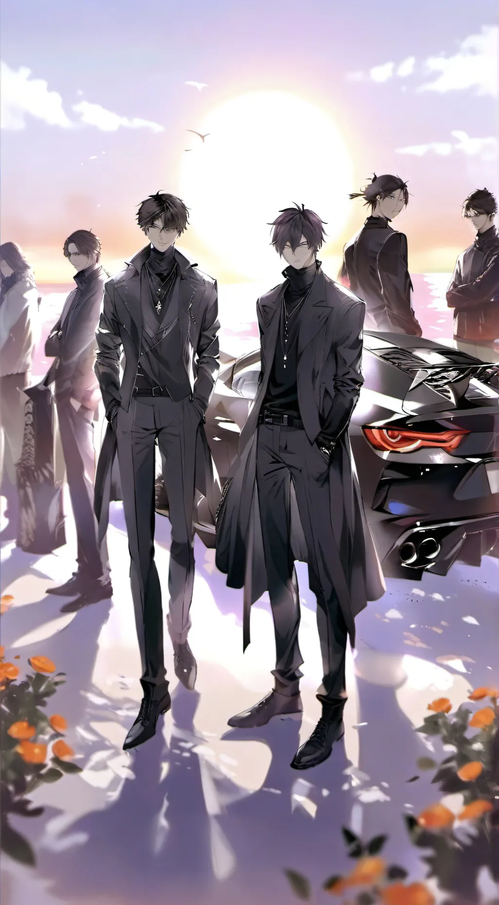 ai character: JJK road trip background