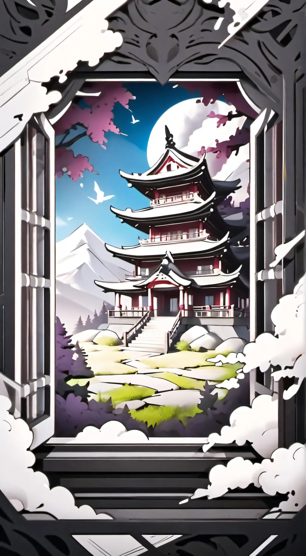 ai character: Shinbi Haunted background