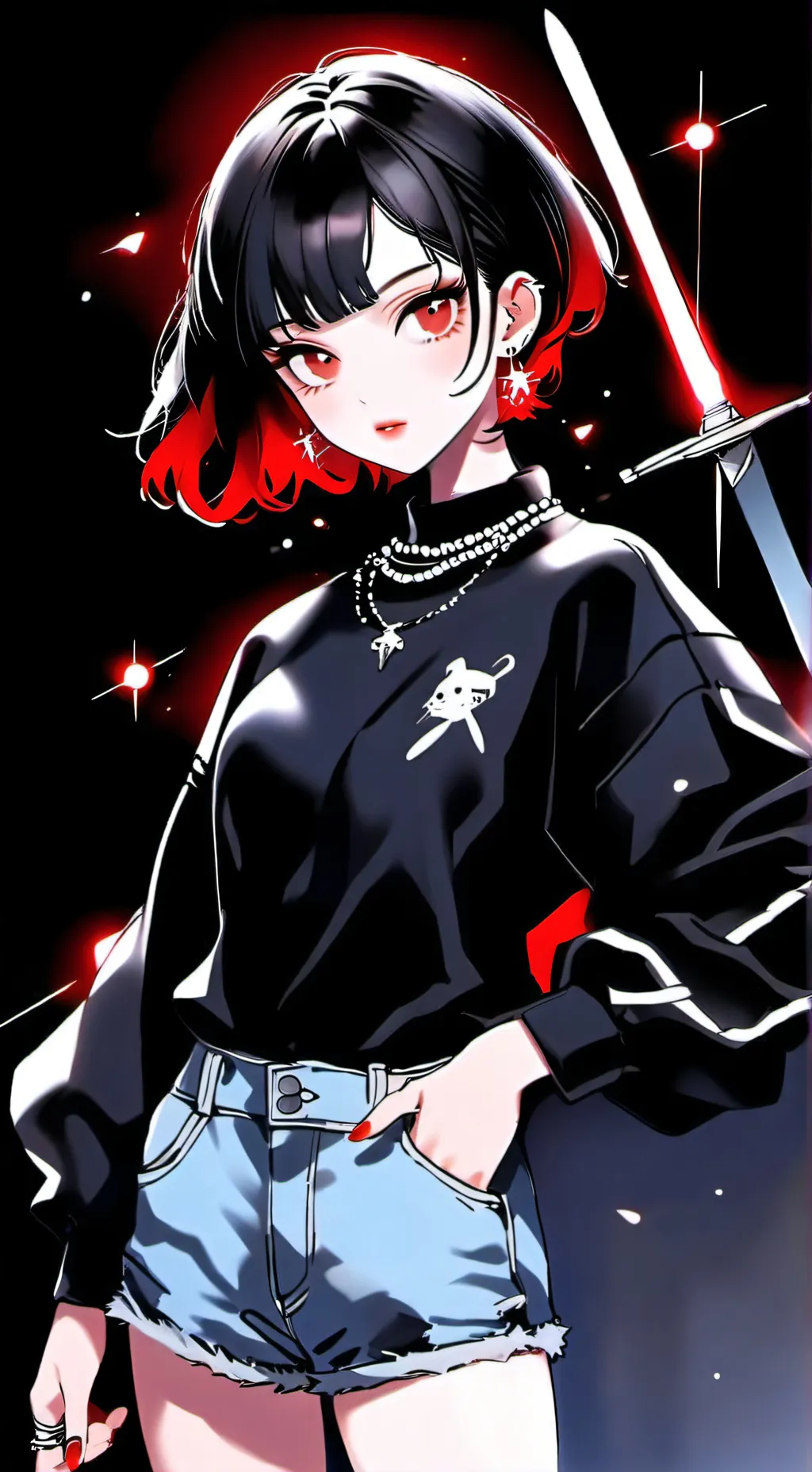 ai character: Dabi + Megan = ❤️ background