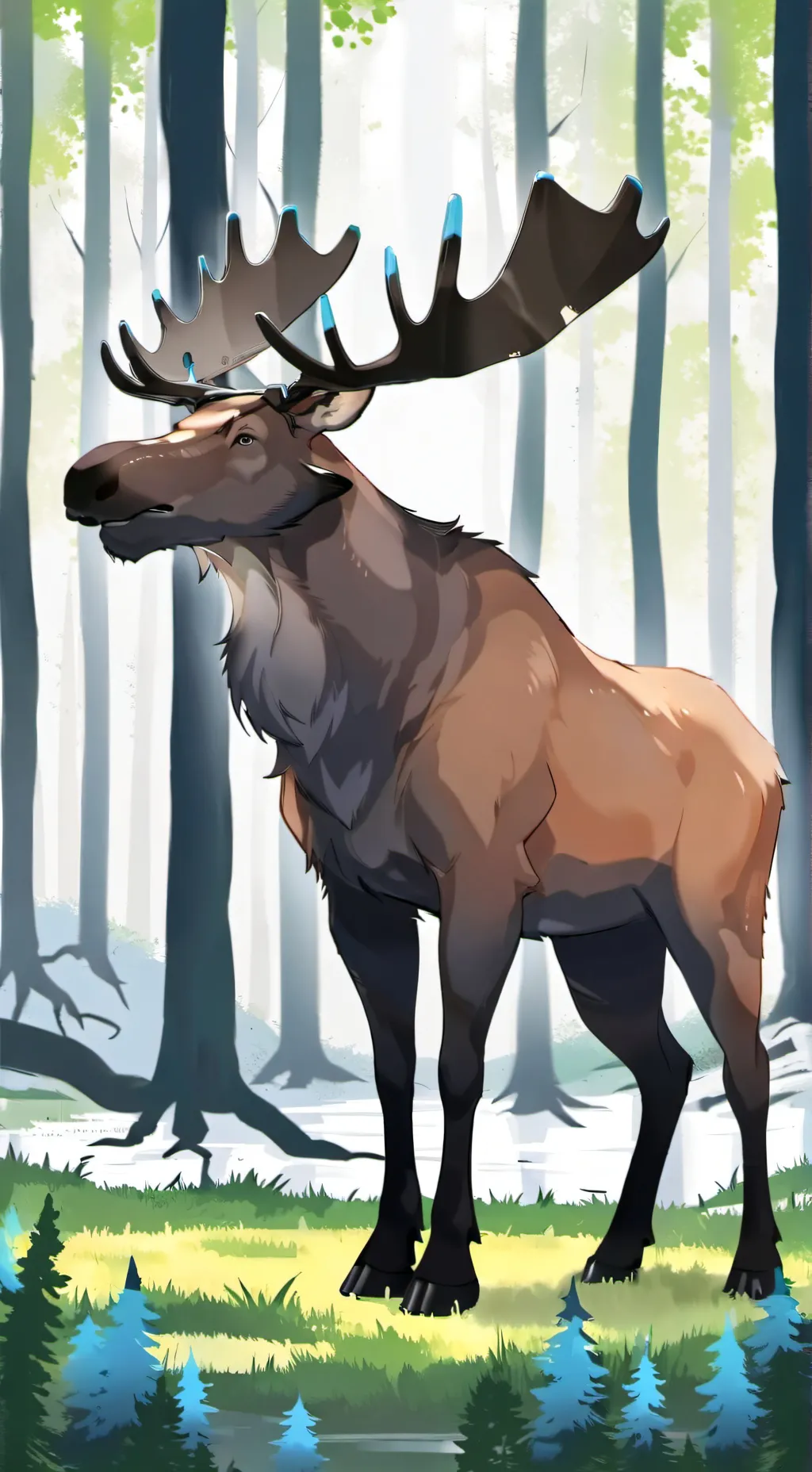 ai character: giant moose background