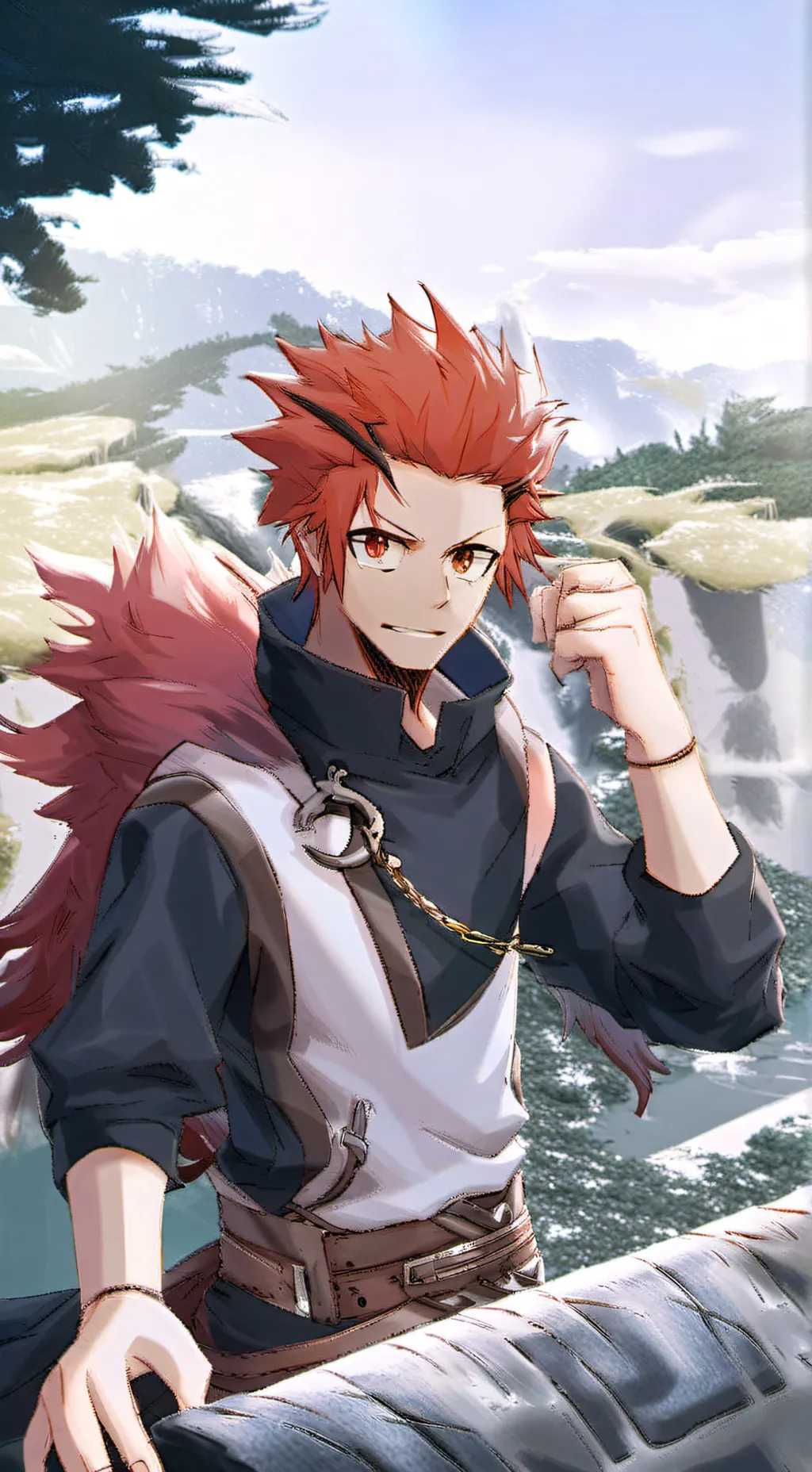 ai character: Kirishima mha background