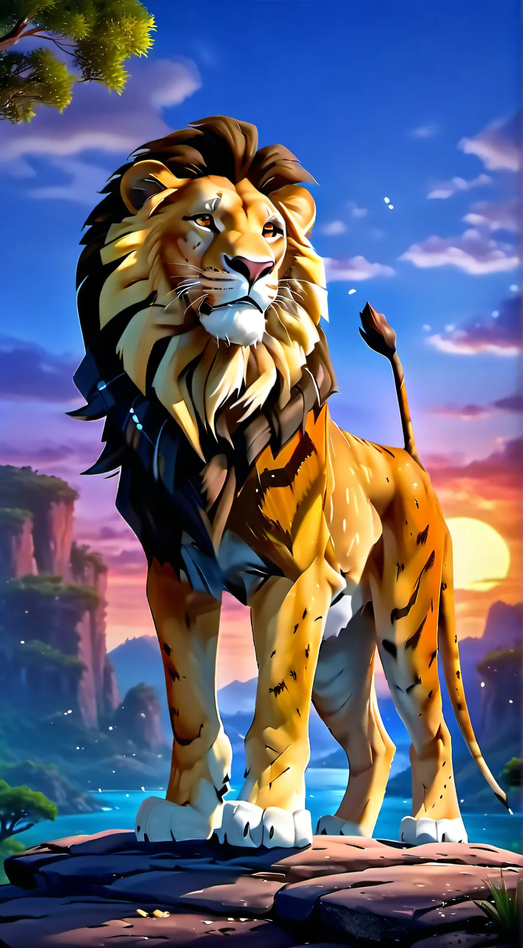 ai character: mufasa background