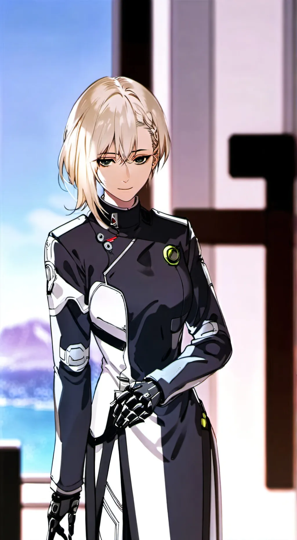 ai character: Lavender background