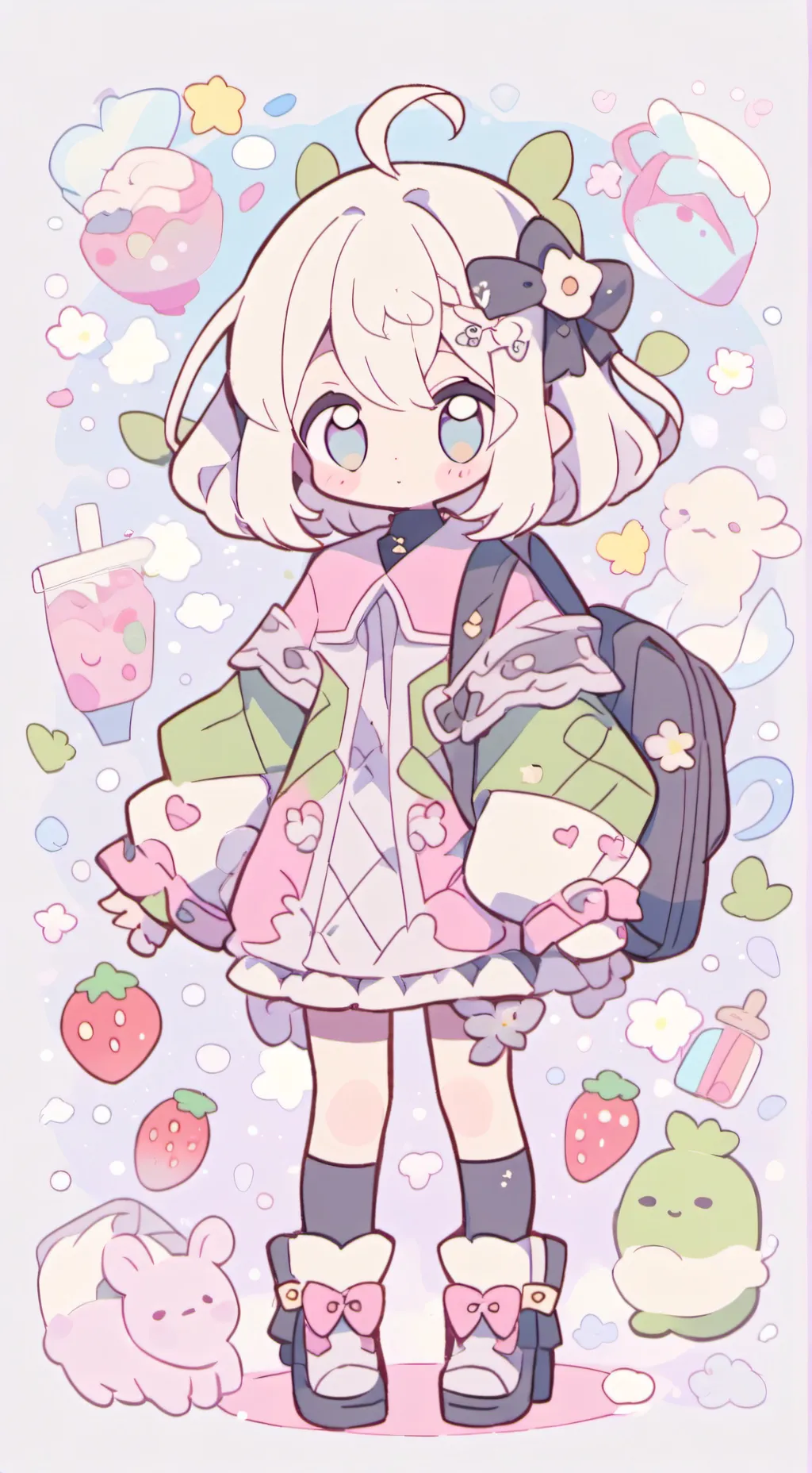 ai character: dandy world background