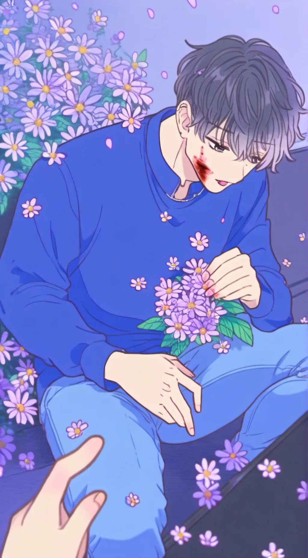 ai character:  flower (dw)  background