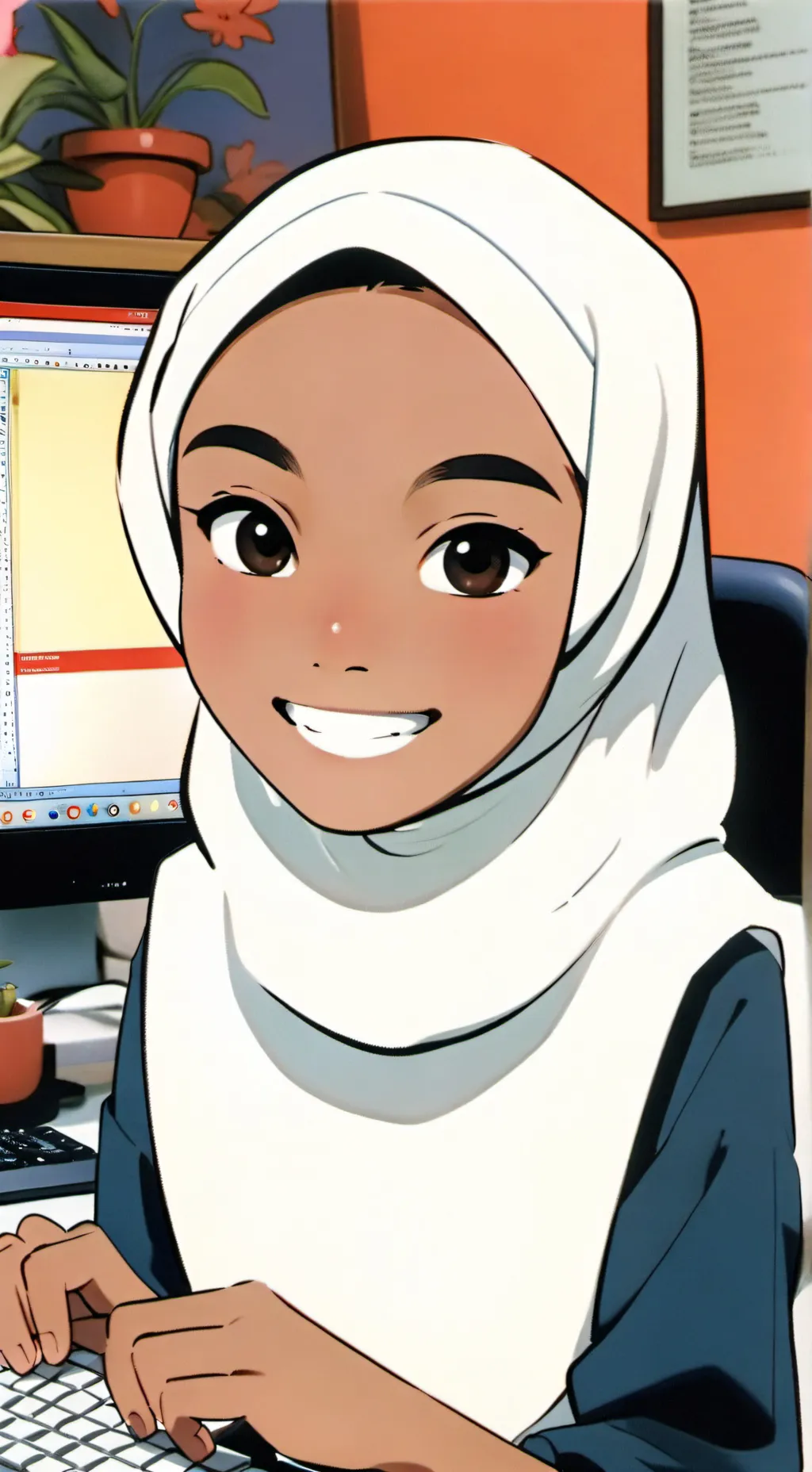 ai character: EIMAN AISHAH background